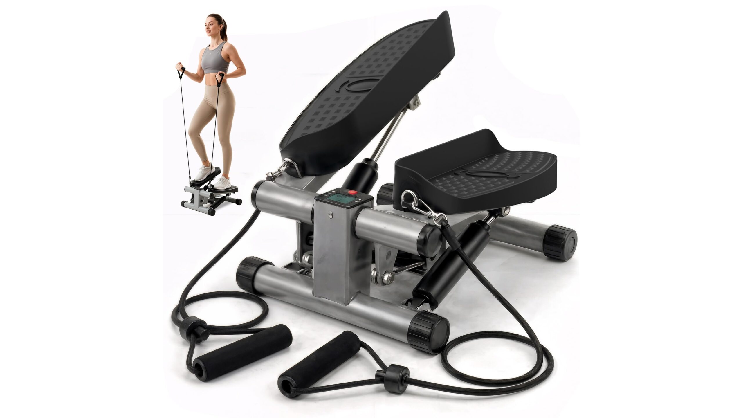 Niceday stepper con elastici, mini step compatto per full body home workout in promozione