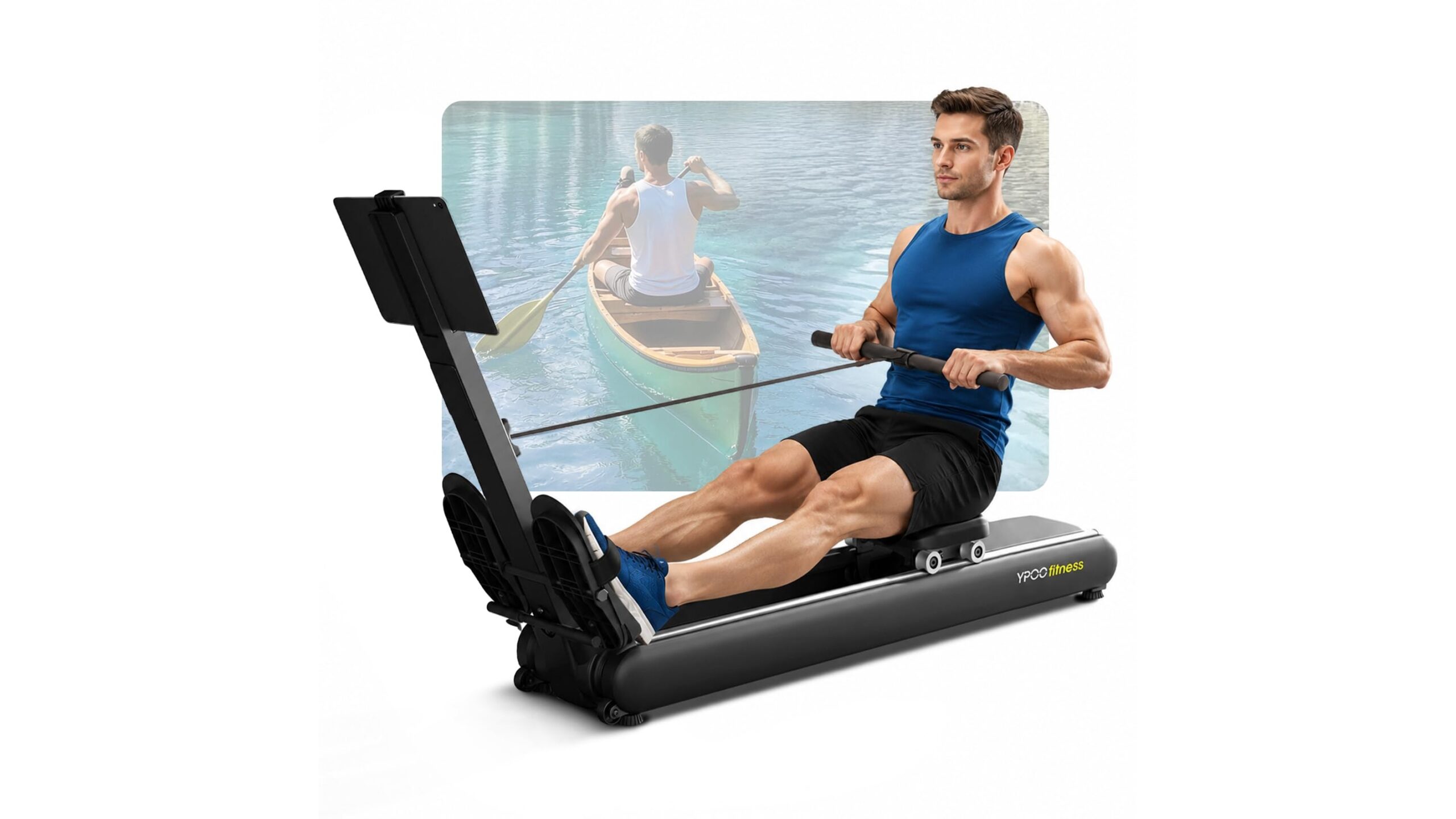 YPOO magnetic rowing machine per home gym, prezzo interessante per un vogatore richiudibile