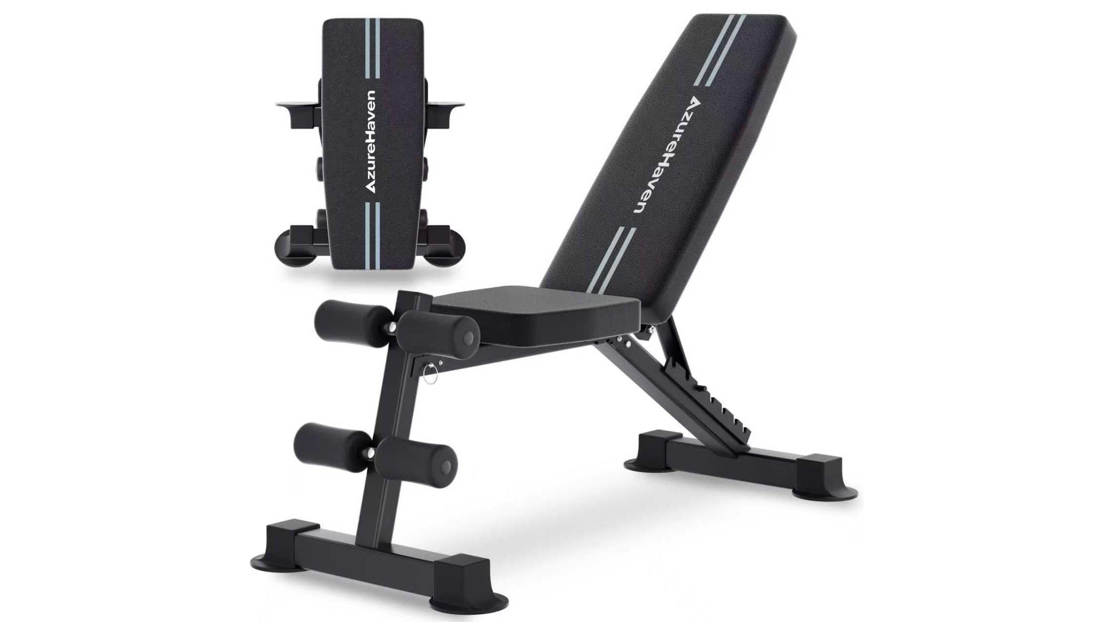 AzureHaven adjustable weight bench, panca multifunzione compatta a prezzo da tenere d’occhio