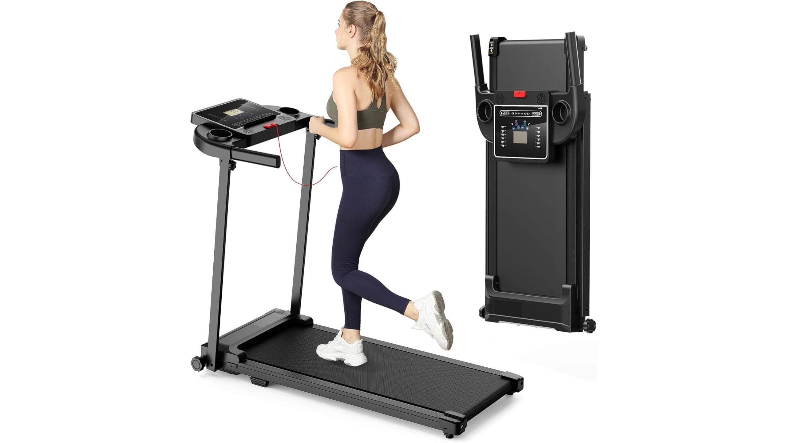 Foldable treadmill walking pad for home, a compact under-desk and workout solution on Amazon