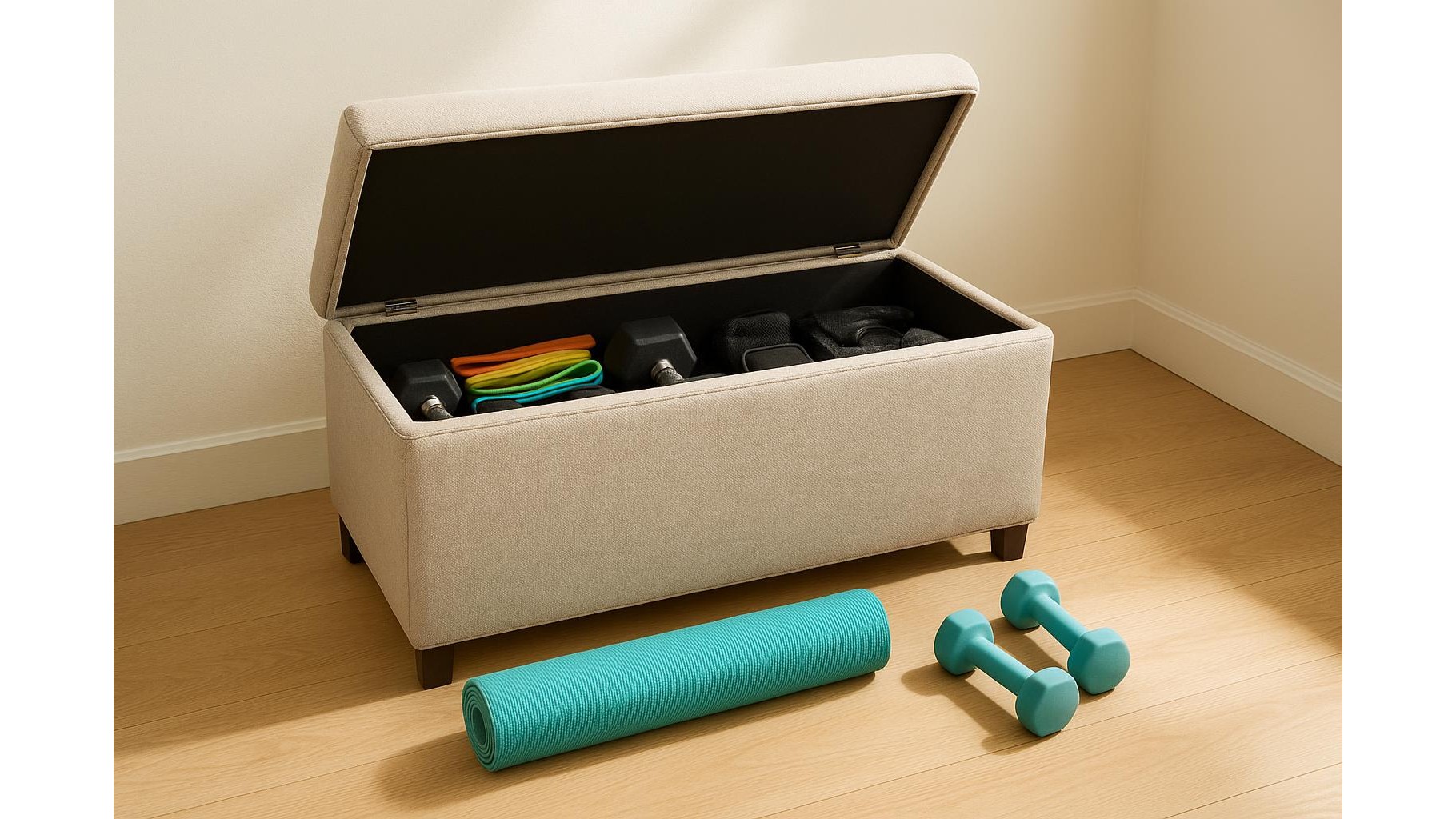 Home gym storage benches: how to choose a seat that hides your weights and bands