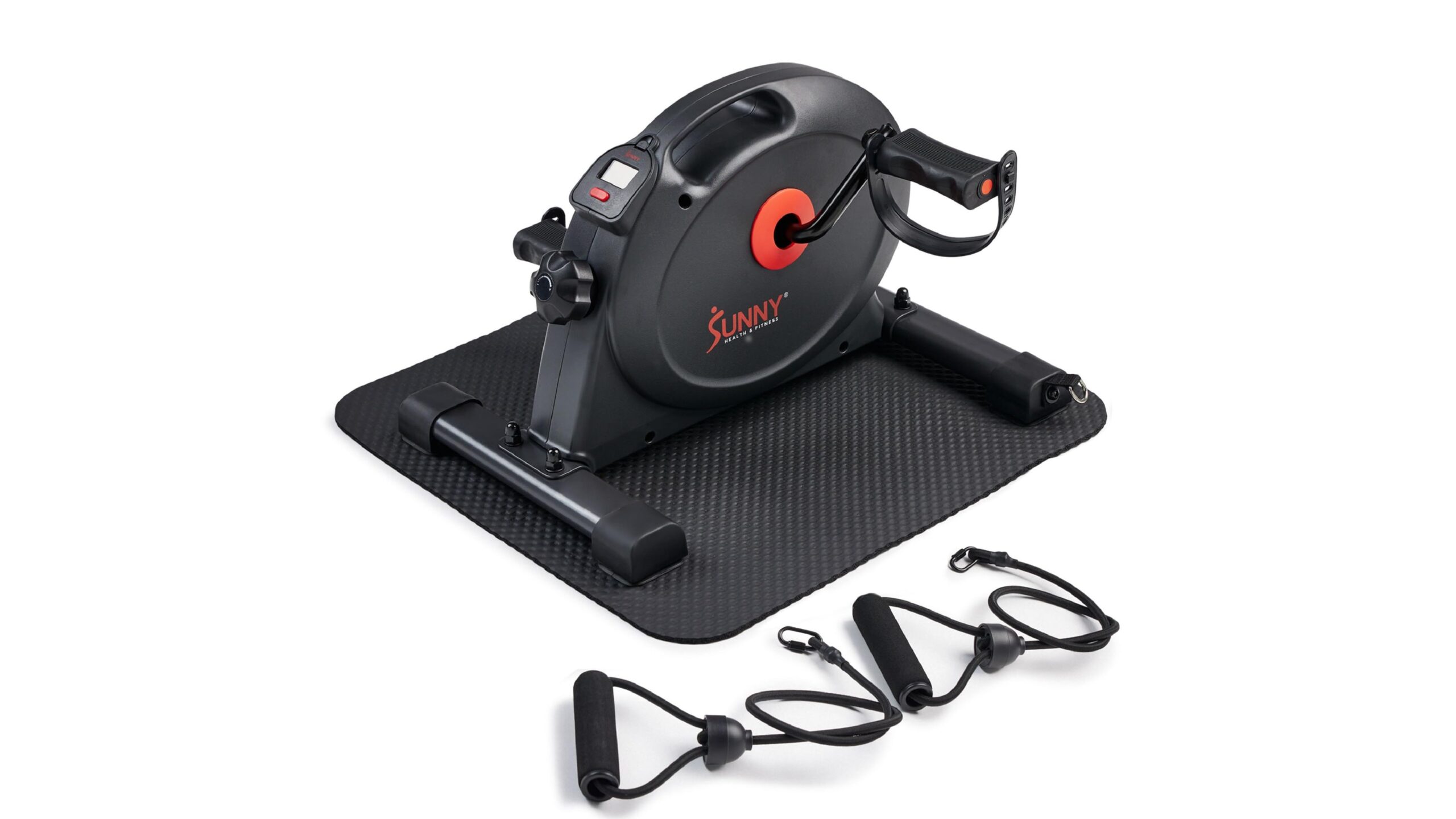Sunny Health & Fitness smart mini bike, under‑desk cardio with a sharp Amazon price