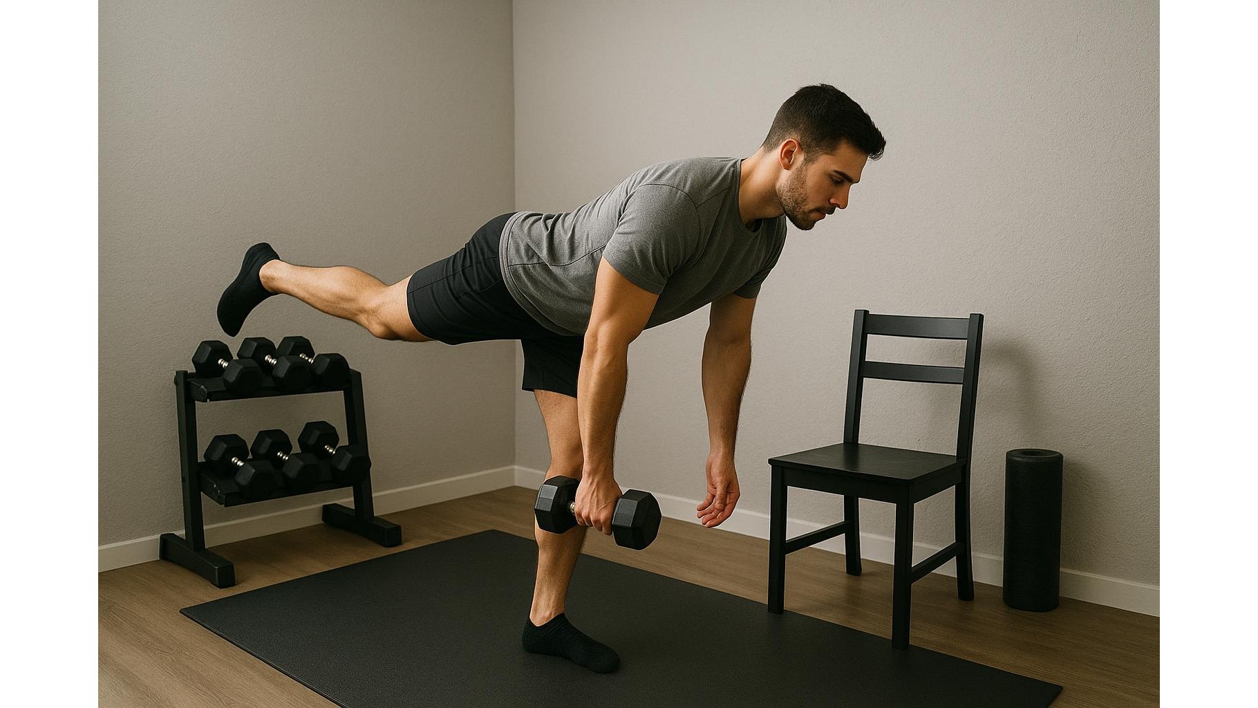 Unilateral back and leg workout at home: 40-minute dumbbell routine for strength and balance