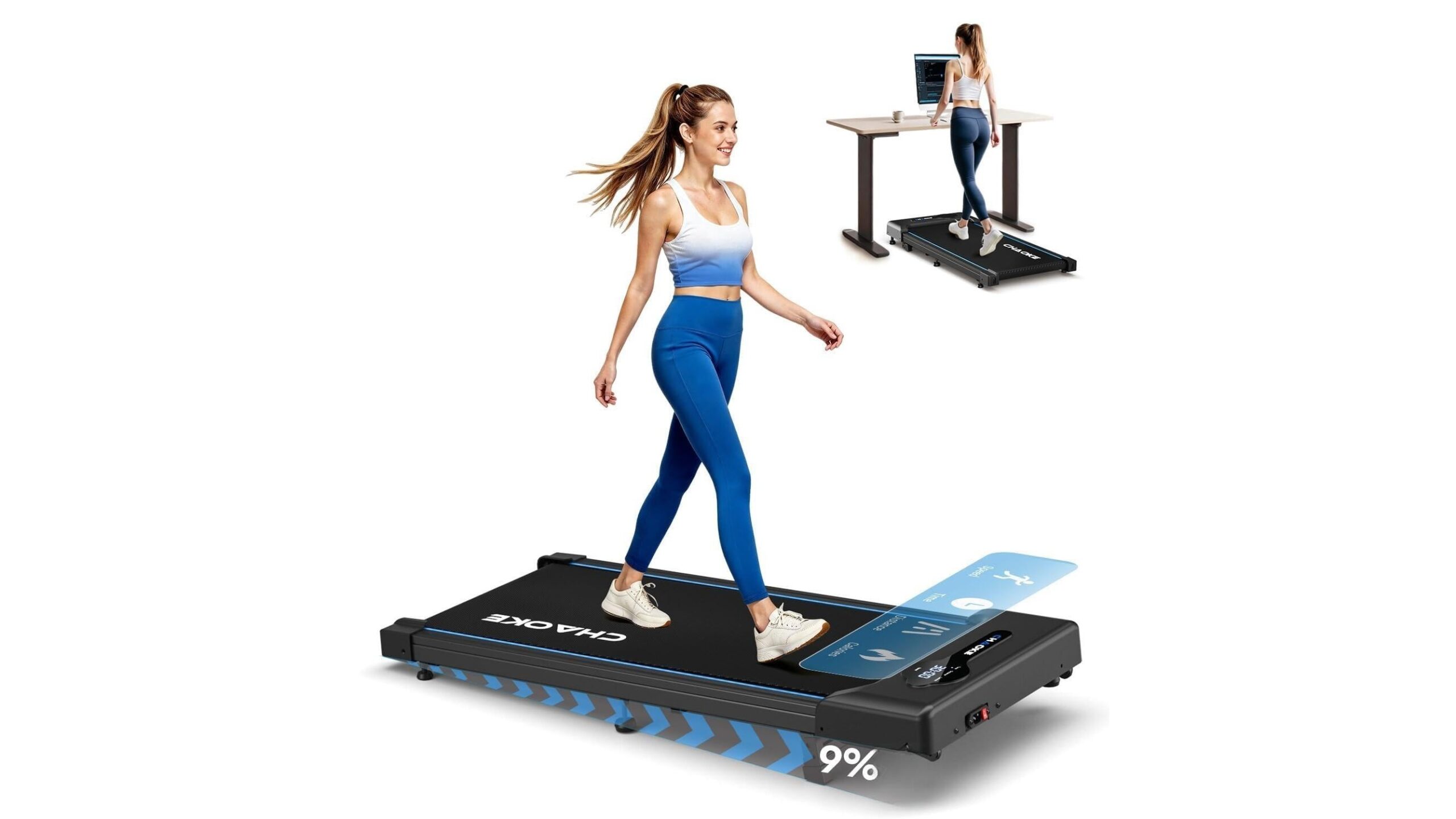 CHAOKE walking pad treadmill with incline, a compact option for serious home walking