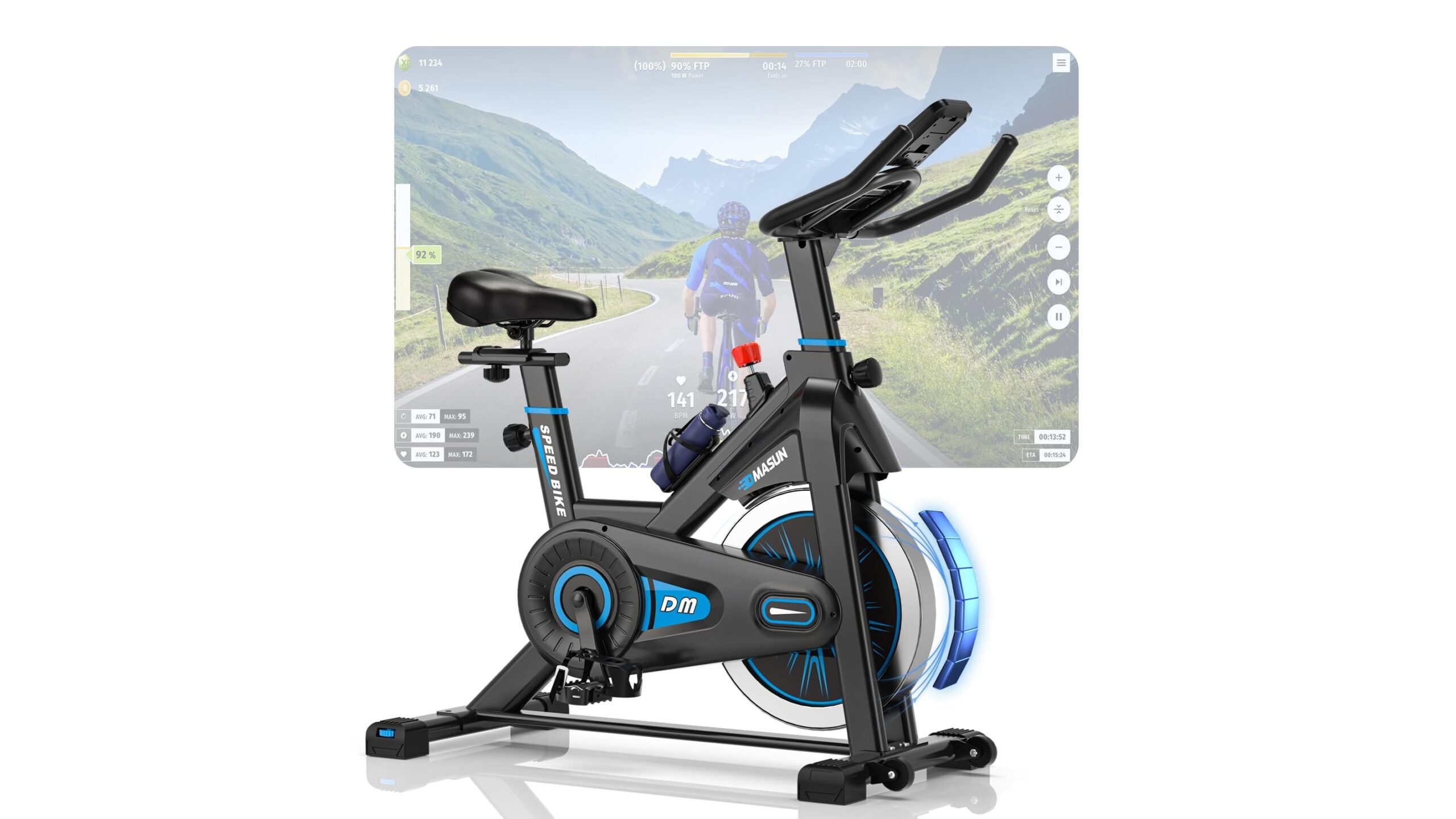 DMASUN exercise bike 2026 model, a quiet magnetic spin bike for serious home cardio on Amazon