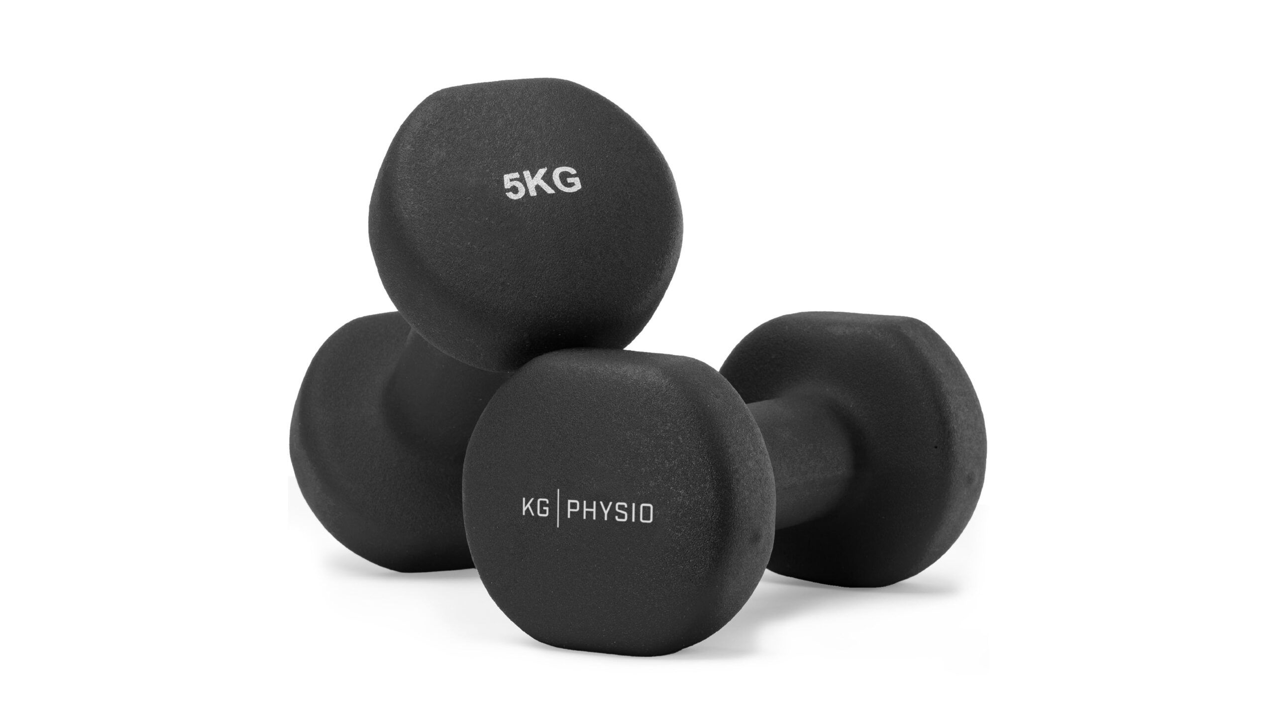 KG Physio neoprene dumbbells set, pesetti antiscivolo con poster esercizi ideali per l’home fitness