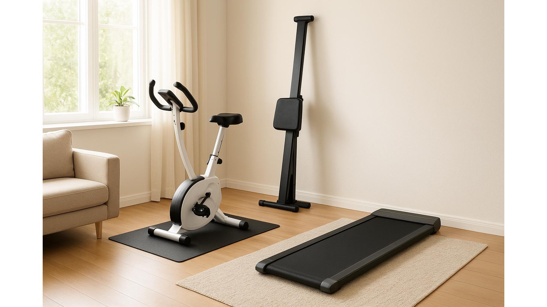 Cardio combo strategy: how to rotate bike, rower and walking pad in one small home corner