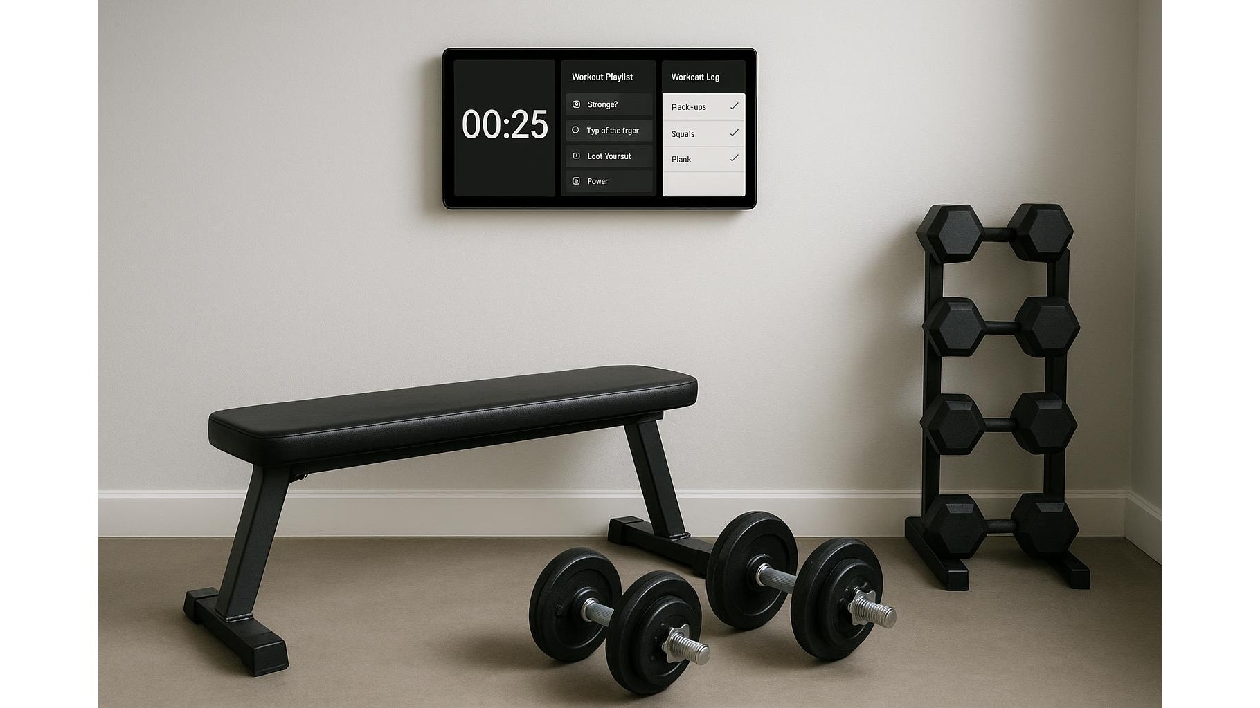 One-screen home gym: how to run timers, music and workout logs from a single budget tablet
