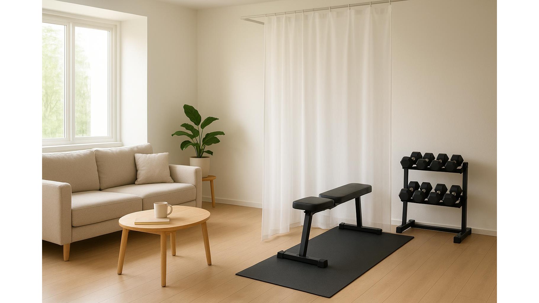 Room divider ideas to visually separate your home gym without losing space