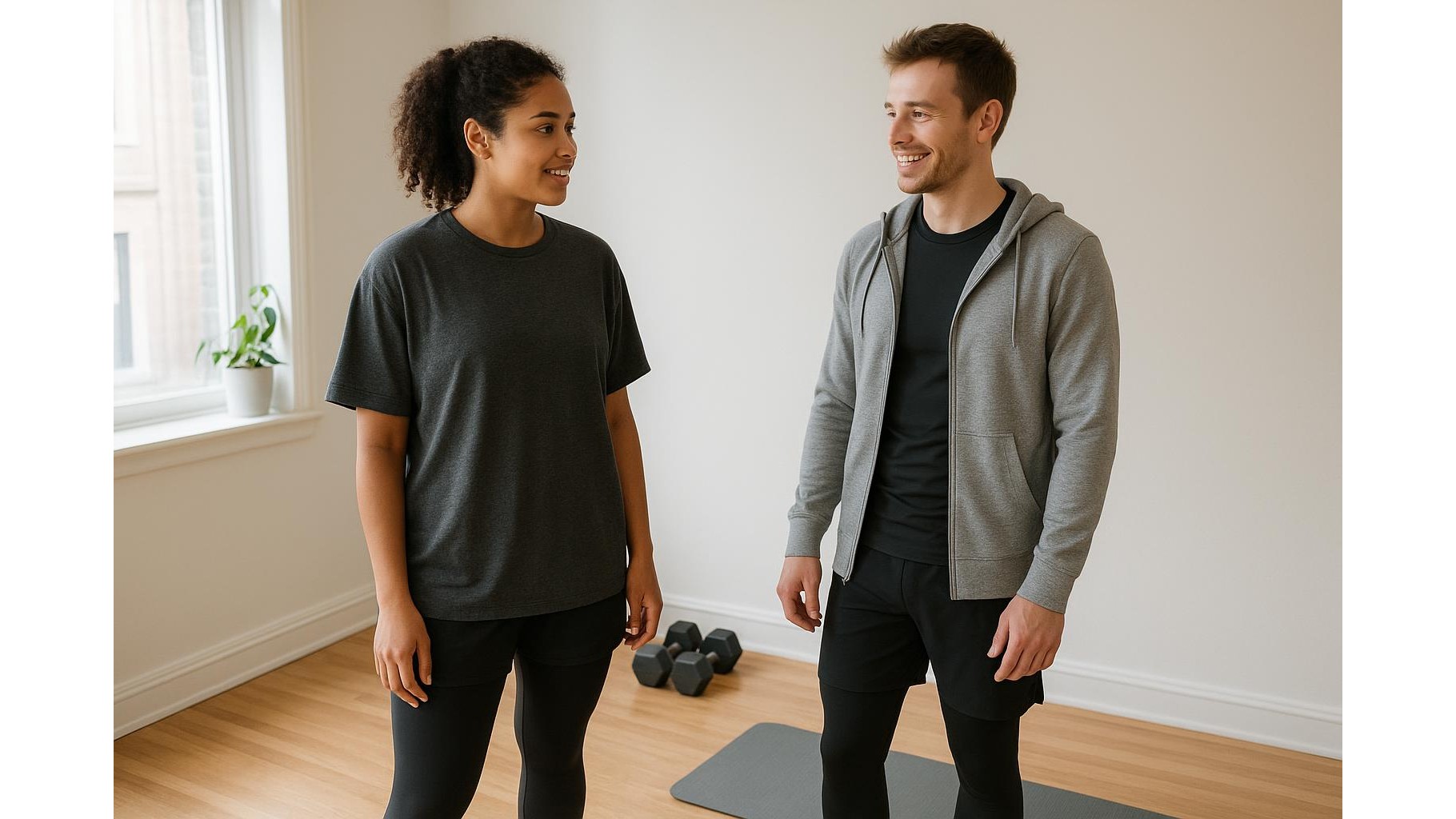 What to wear over compression gear when you share a home gym with flatmates or family