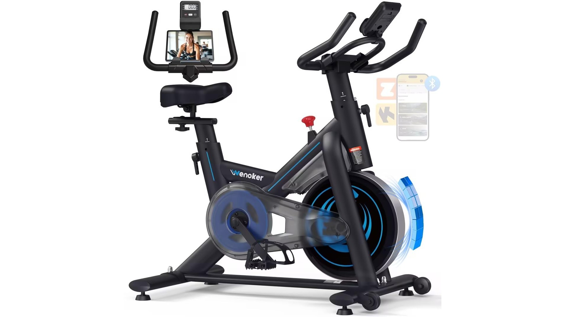 Wenoker exercise bike for home gym, Amazon deal on a quiet magnetic spin bike