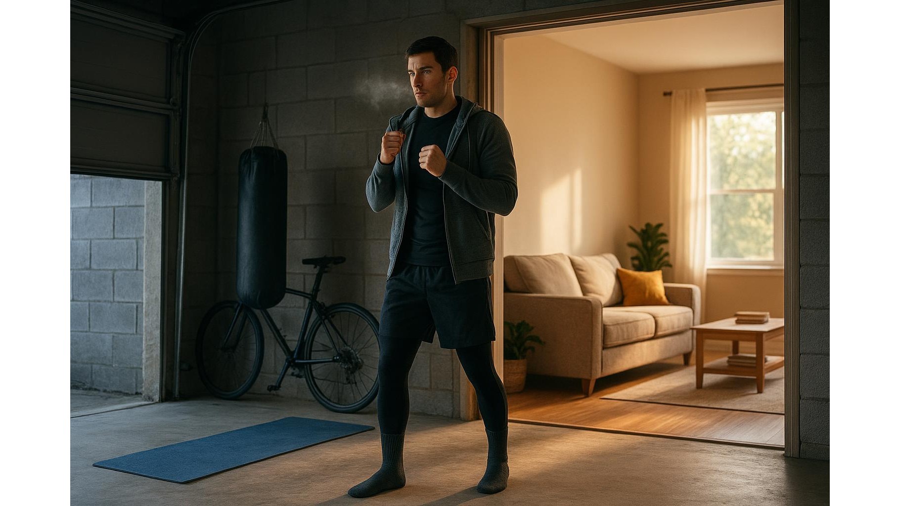 Home gym outfits for people who train in both warm and cold rooms on the same day