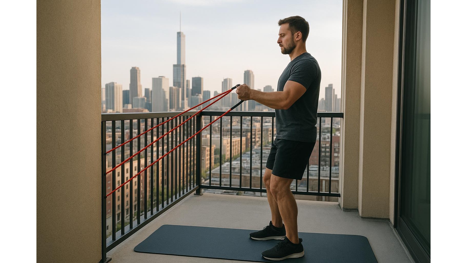 Resistance band balcony workout: 30-minute strength and mobility routine for tiny outdoor spaces