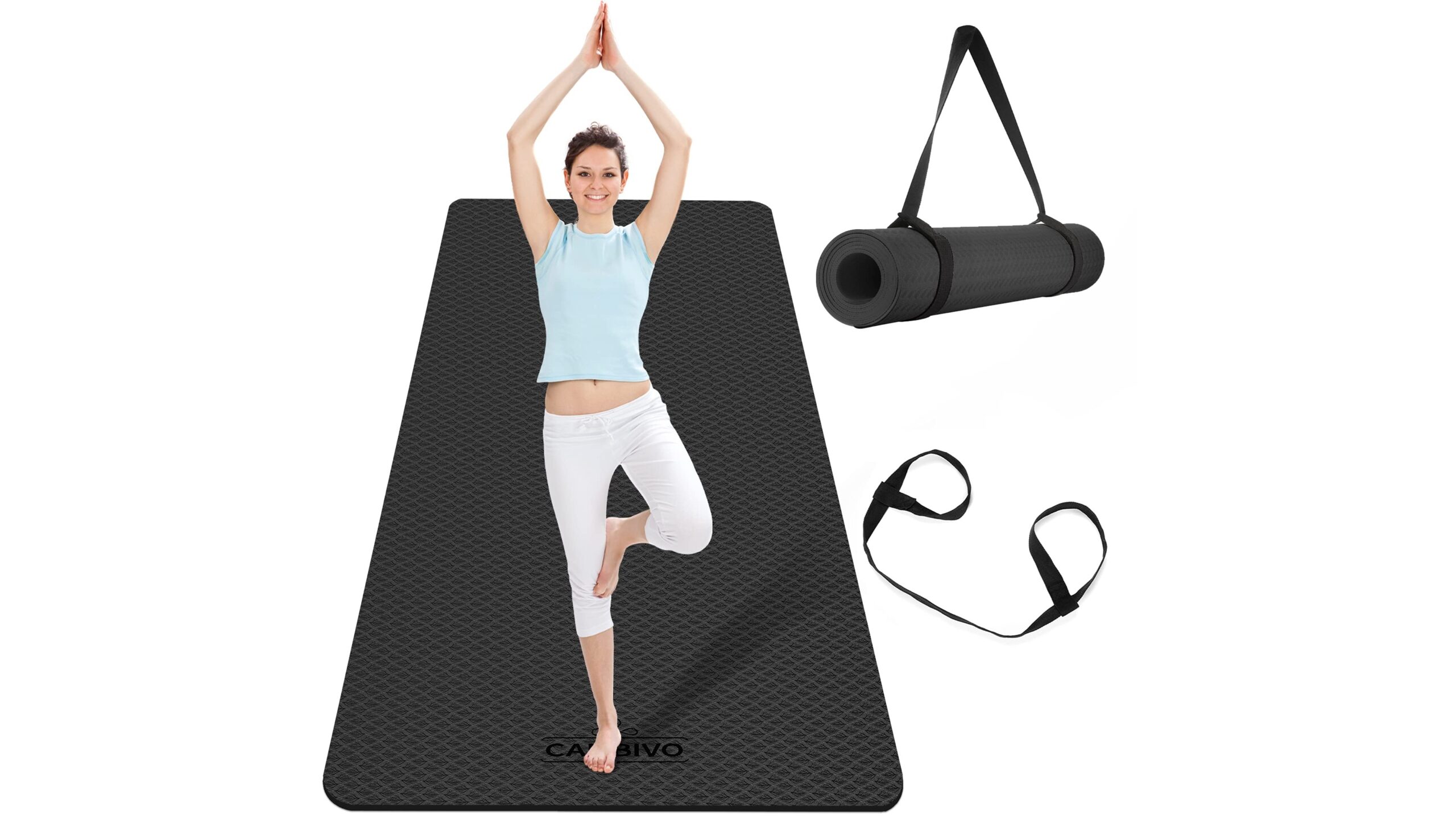 Cambivo extra wide yoga mat, a cushioned home base for HIIT and pilates now at a great Amazon deal