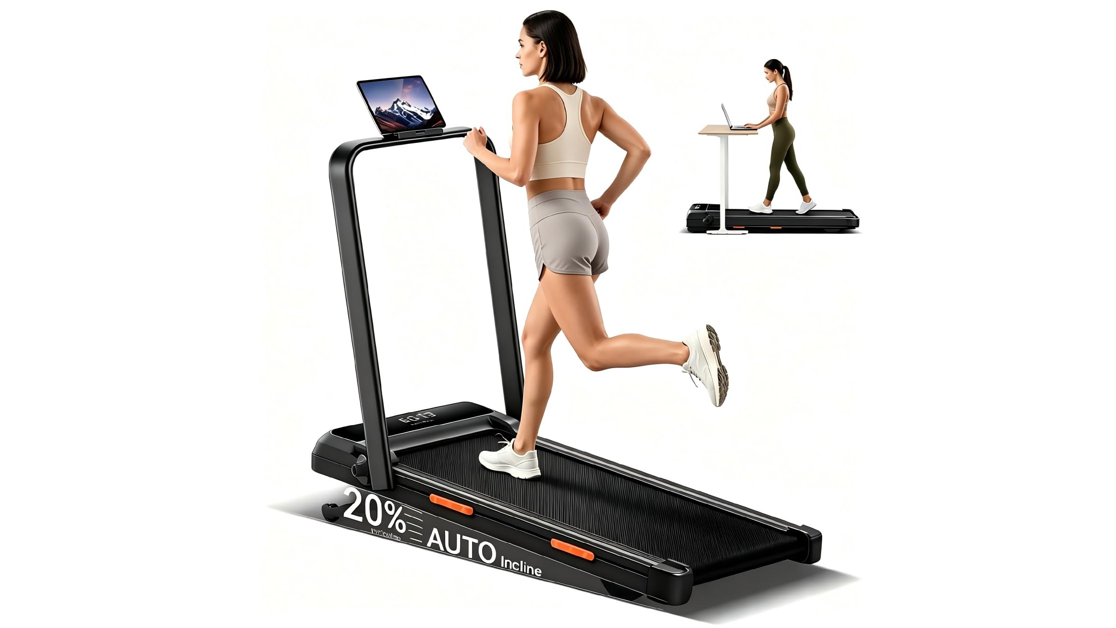 Foldable 3.0HP treadmill with manual incline, a serious running machine for your home gym on Amazon