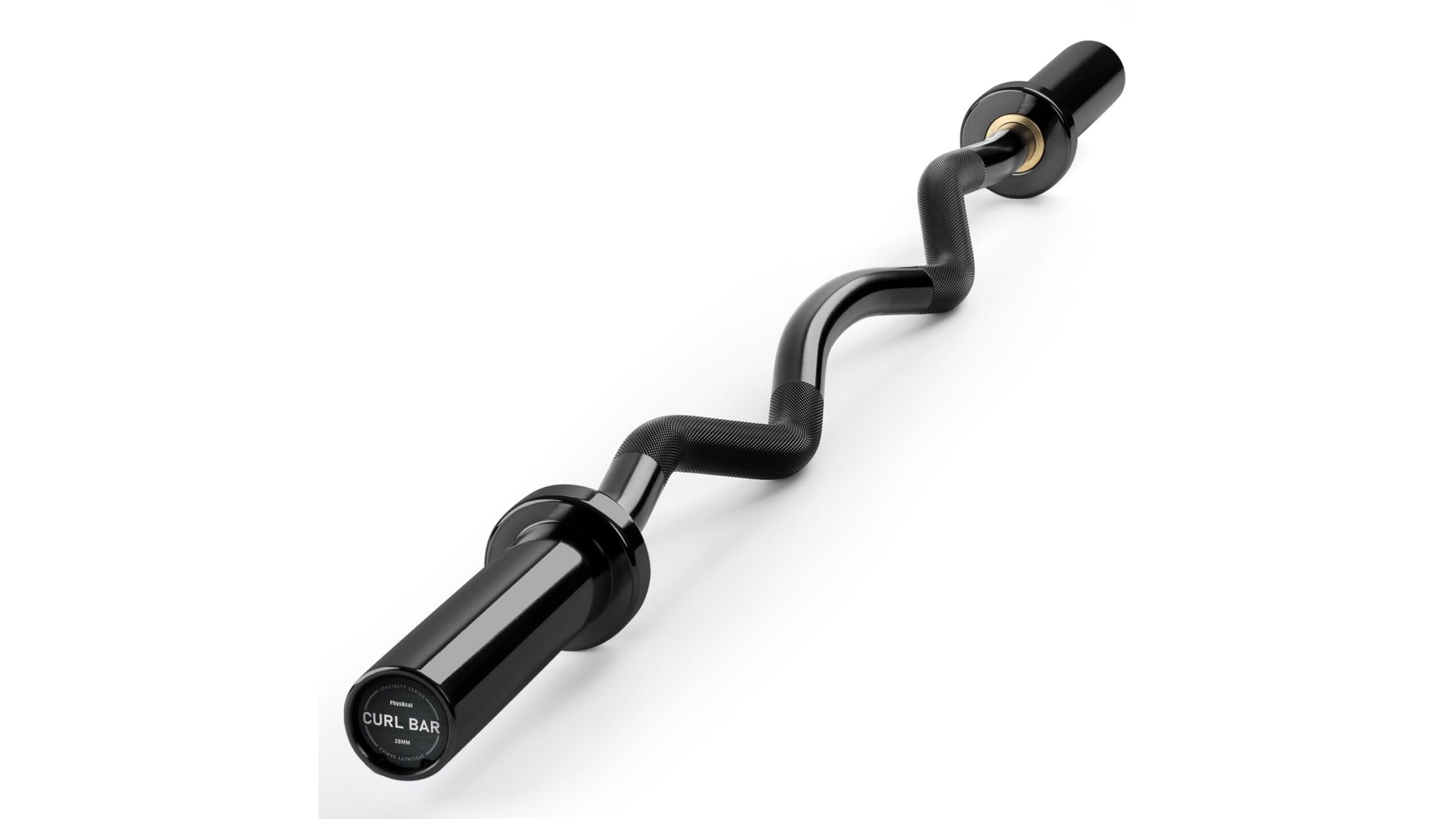PhysKcal Olympic barbell for small home gyms, compact strength bar in promo on Amazon