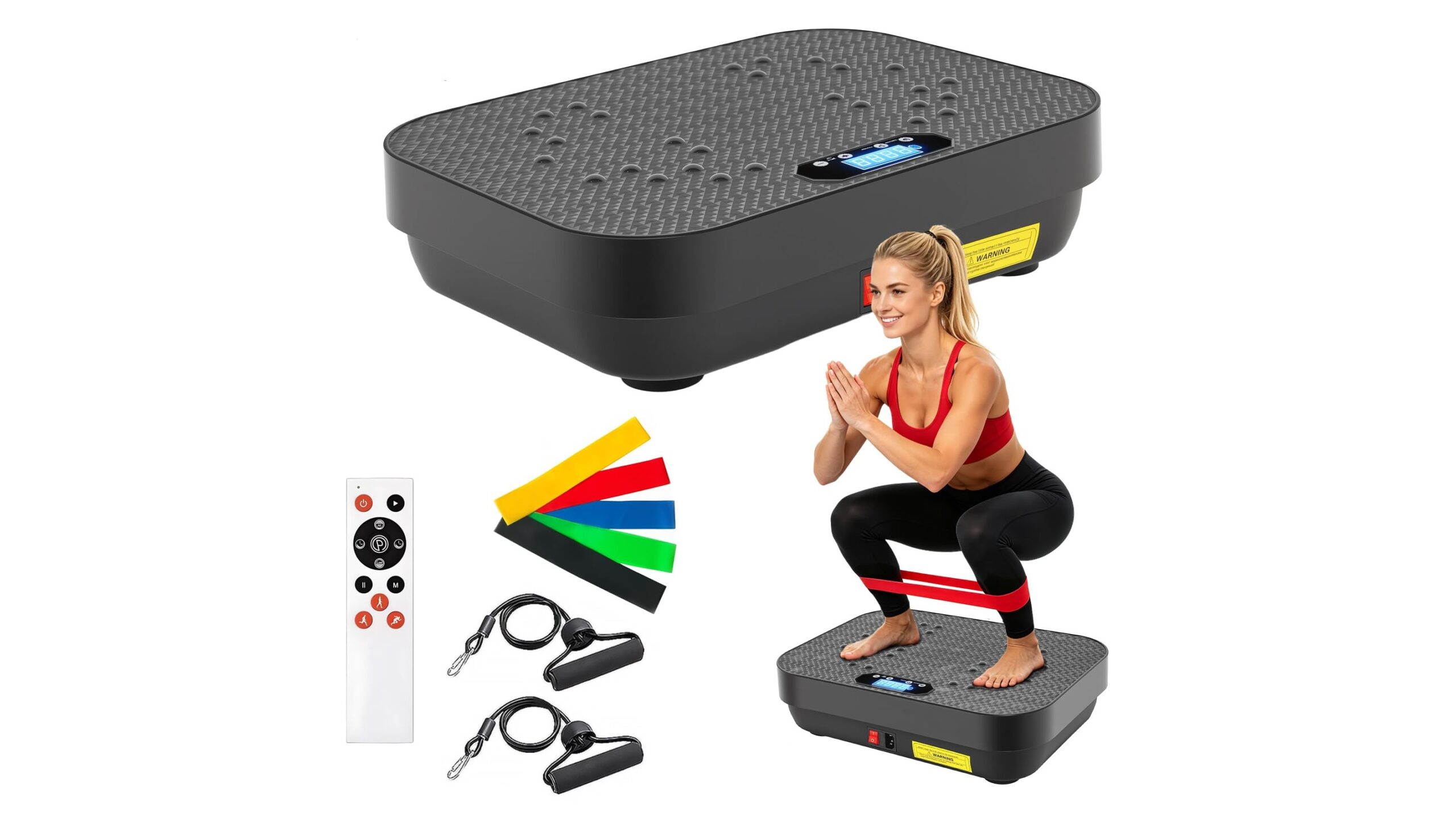 GrowVid large vibration plate, full body home workout platform featured on Amazon