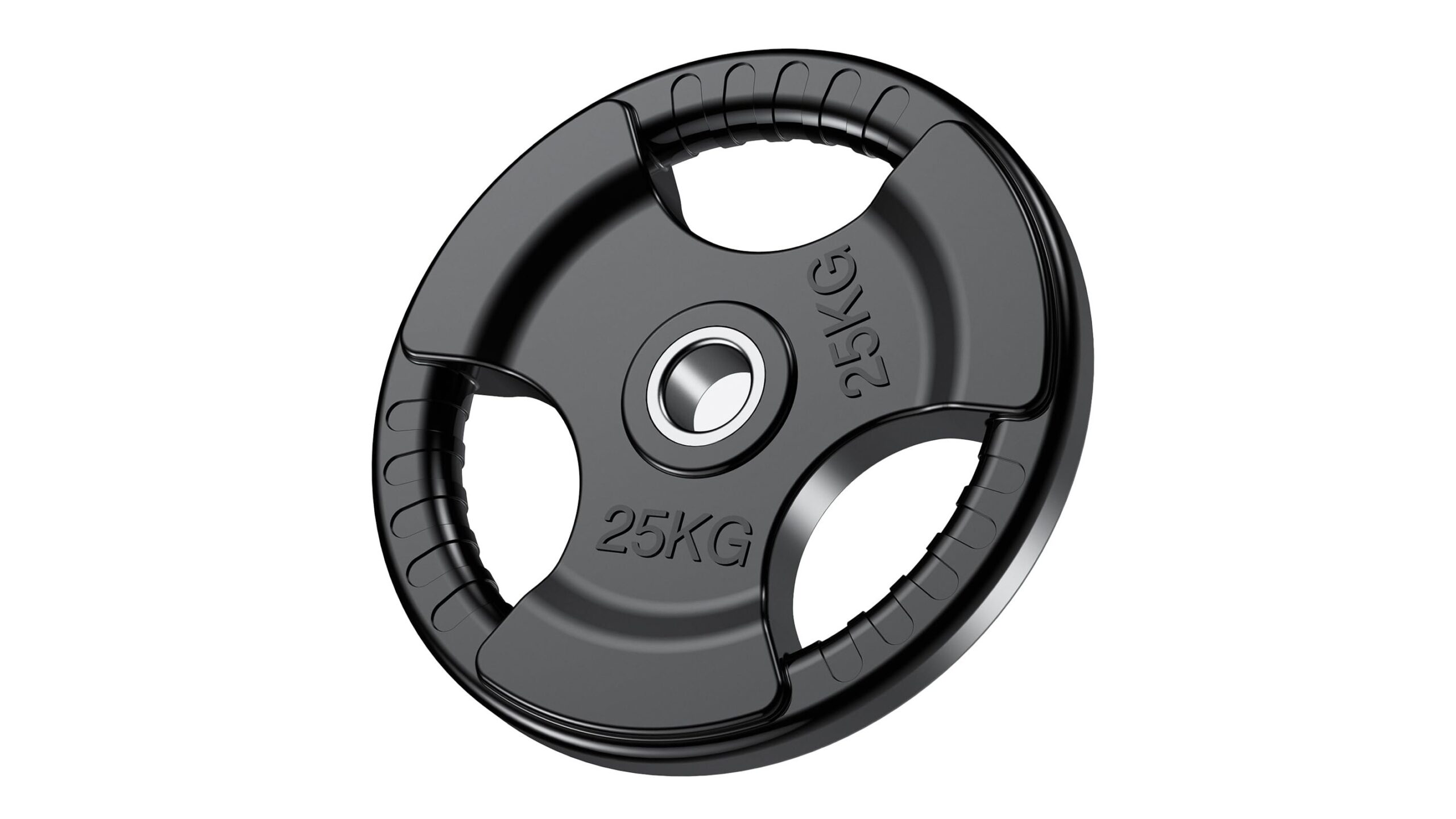 PhysKcal 50 mm Olympic weight plates, tri‑grip rubber discs for safer home strength training