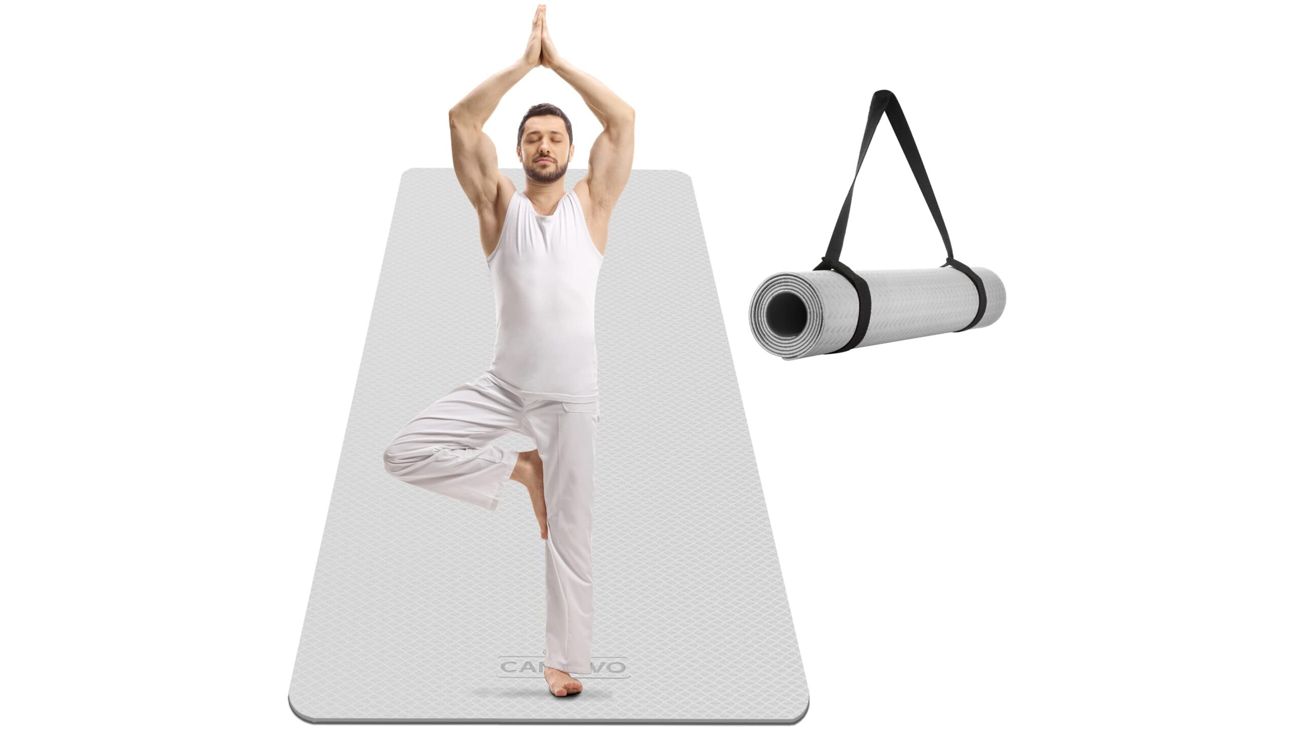 CAMBIVO extra wide yoga mat, tappetino oversize per HIIT e stretching in casa ora a prezzo invitante