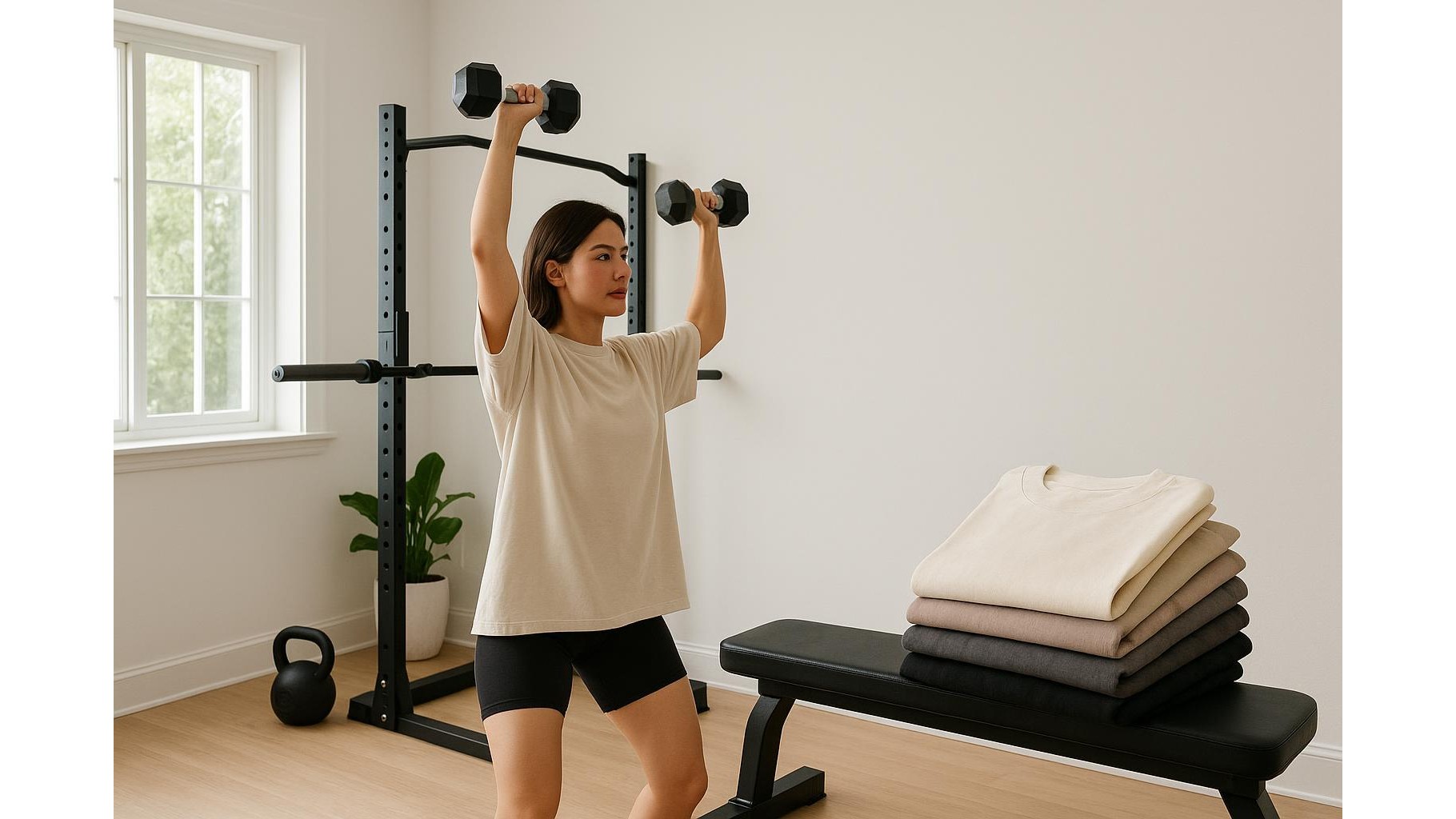 Oversized T-shirts for home workouts: how to stay comfortable without drowning in fabric