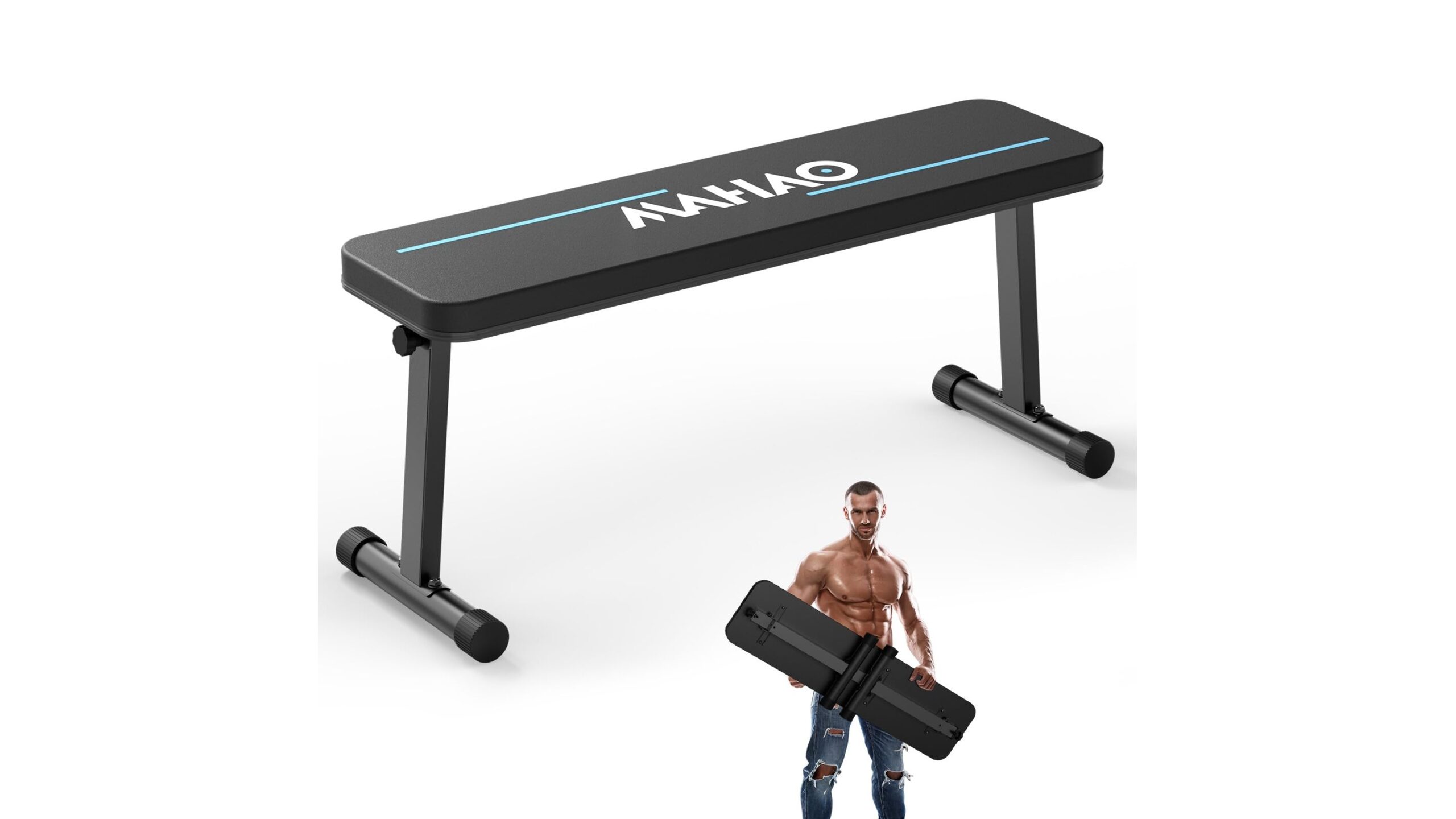 MAHAO weight bench pieghevole, panca flat essenziale per allenare tutto il corpo a casa con super prezzo Amazon