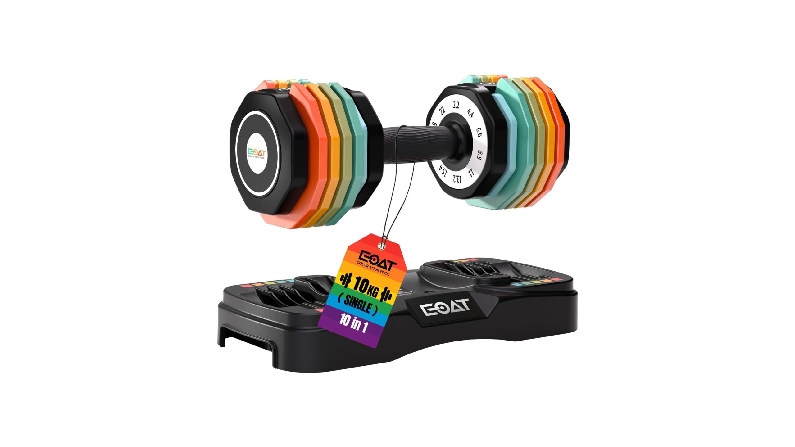 EOAT adjustable dumbbells, set salvaspazio per la forza in casa