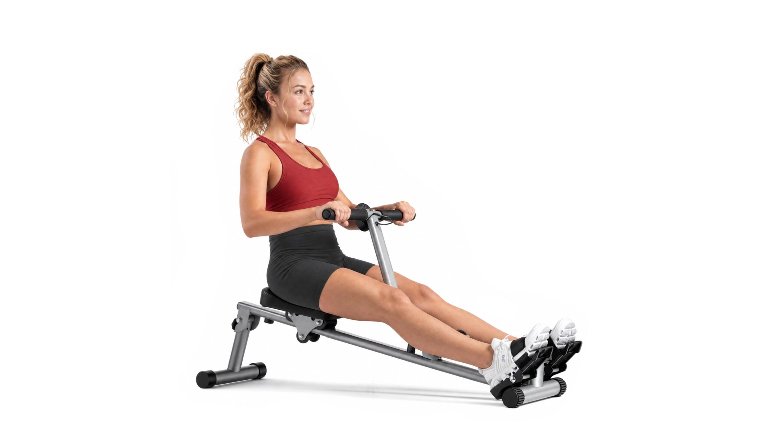Sunny Health & Fitness compact hydraulic rower, vogatore compatto per cardio a basso impatto