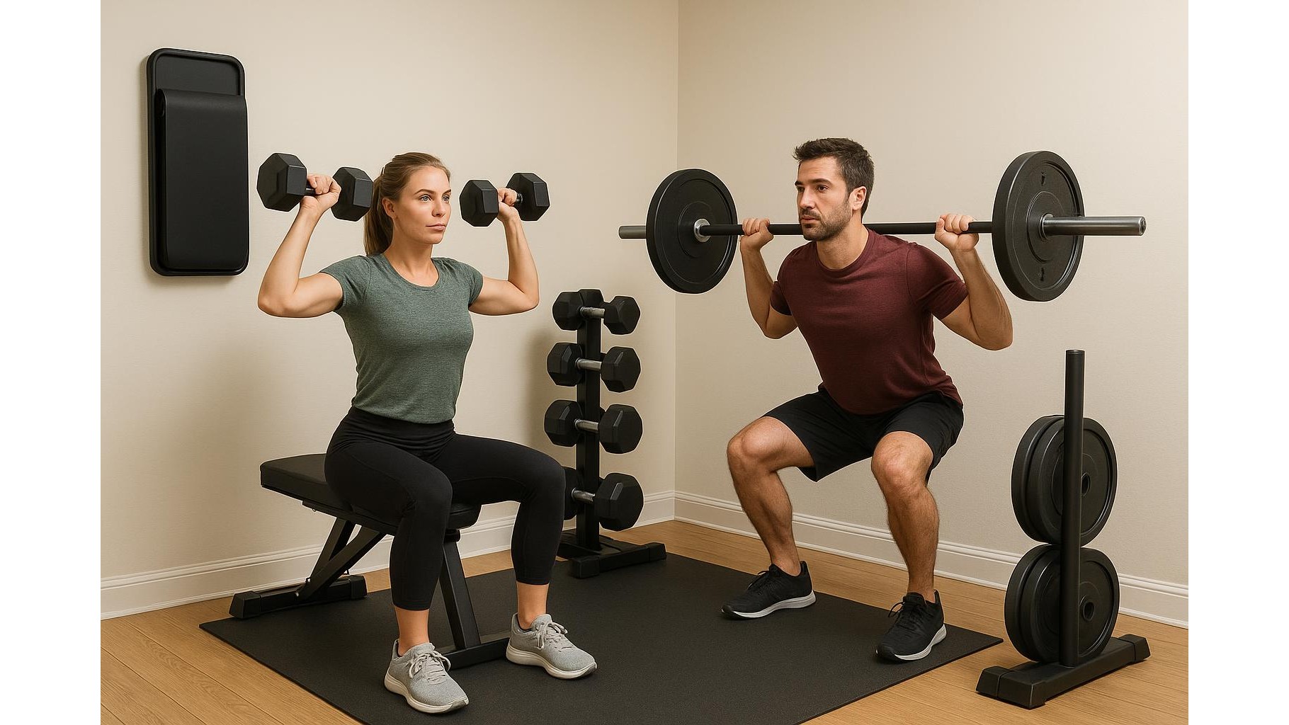How to choose modular dumbbell and bar sets for couples sharing a home gym