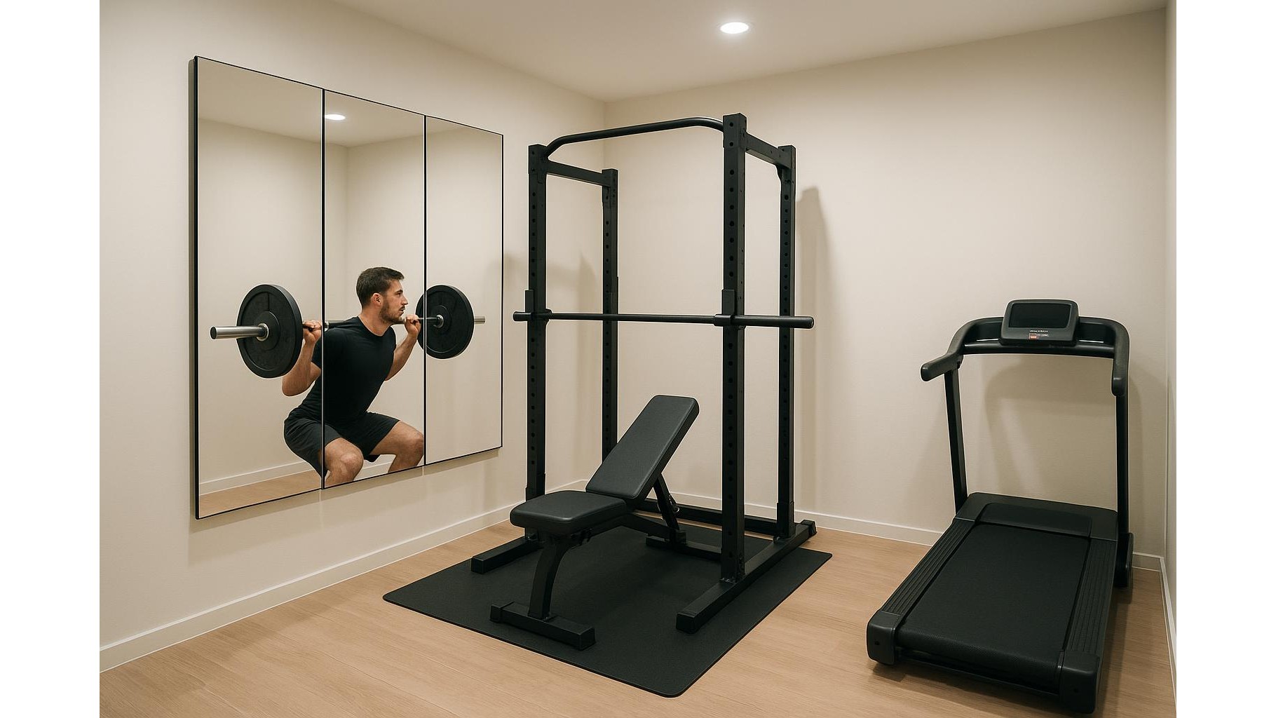 Foldable wall-mounted mirrors: how to upgrade your home gym without stealing floor space