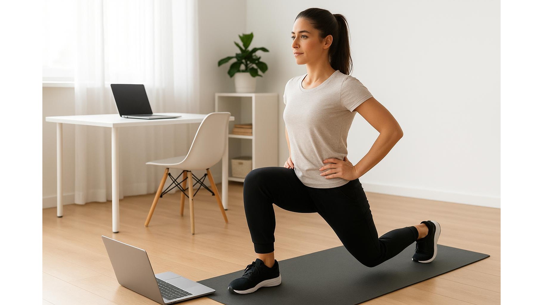 All-day home workout joggers for women: cuts and fabrics that work from laptop to lunges