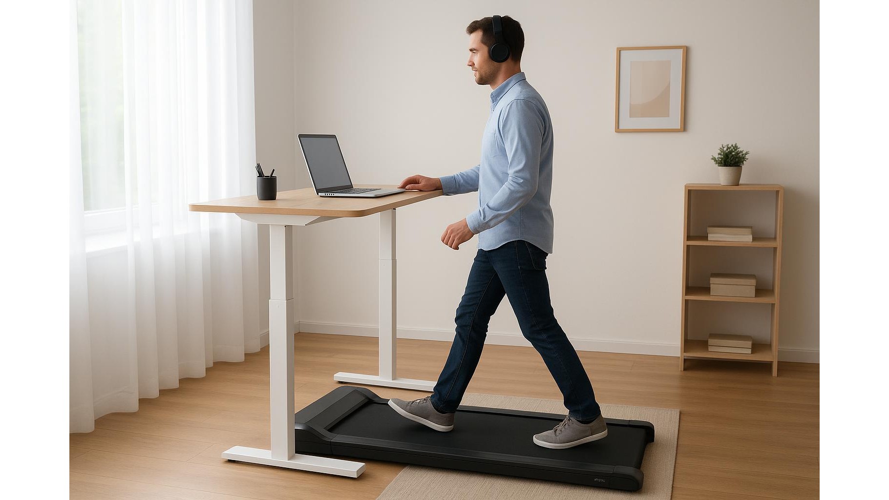 Compact under-desk treadmills with Bluetooth speakers: how to turn low-intensity walking into focused cardio