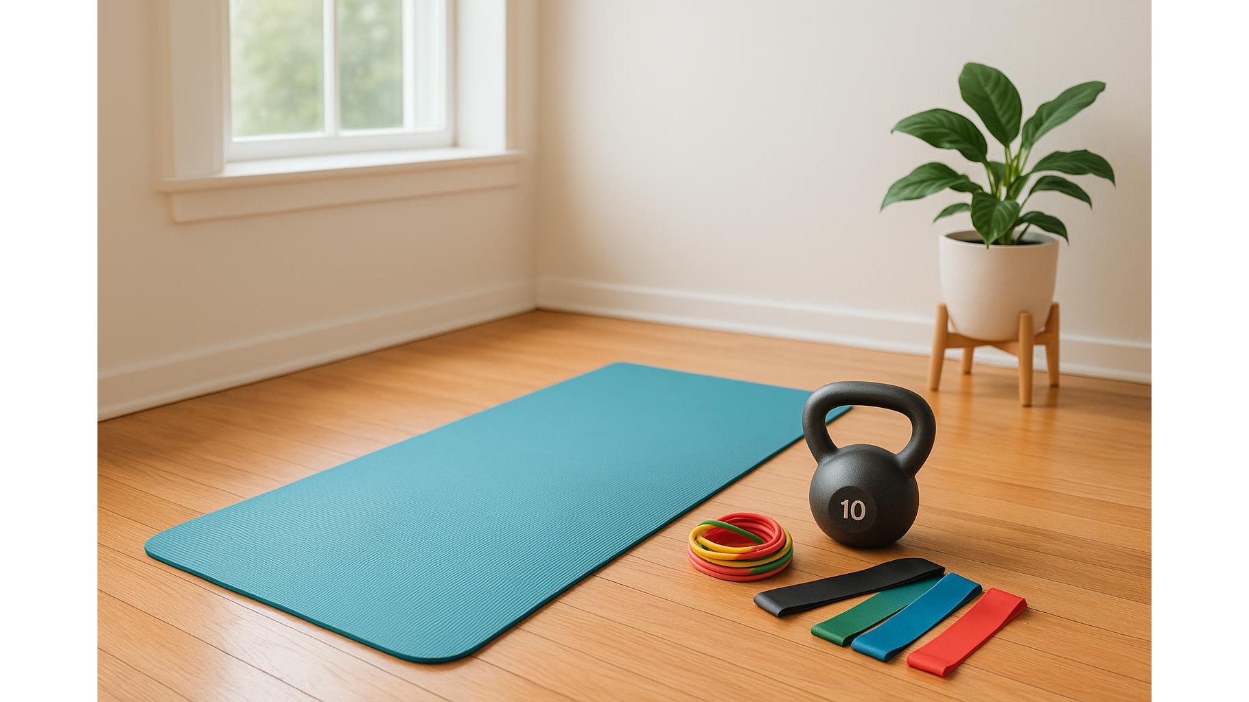 How to build a compact kettlebell, band and mat starter kit for your first home gym corner