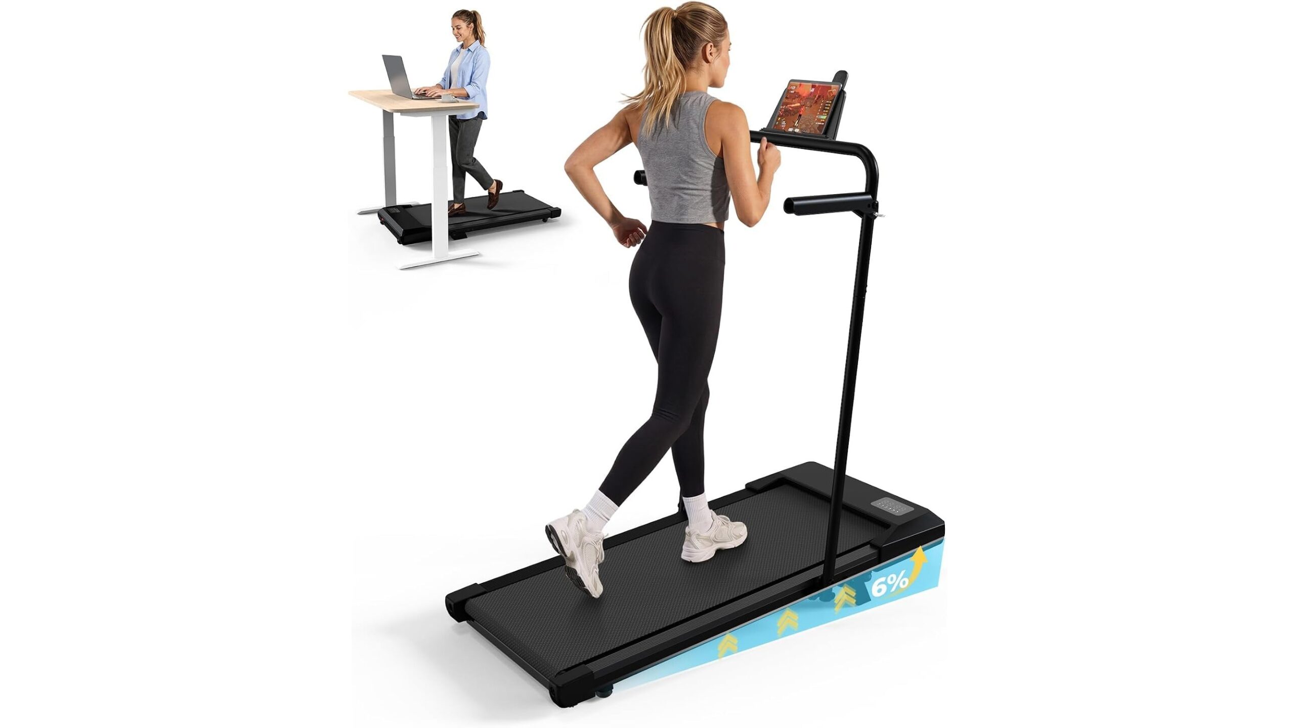 Superun Raceable 6% Incline Walking Pad, il walking pad pieghevole per trasformare il corridoio in una pista