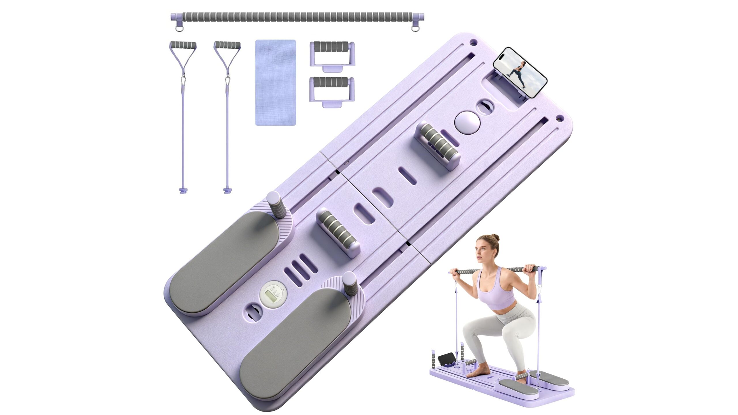 Nordswal pilates board with smart timer, a compact reformer-style solution for home core training
