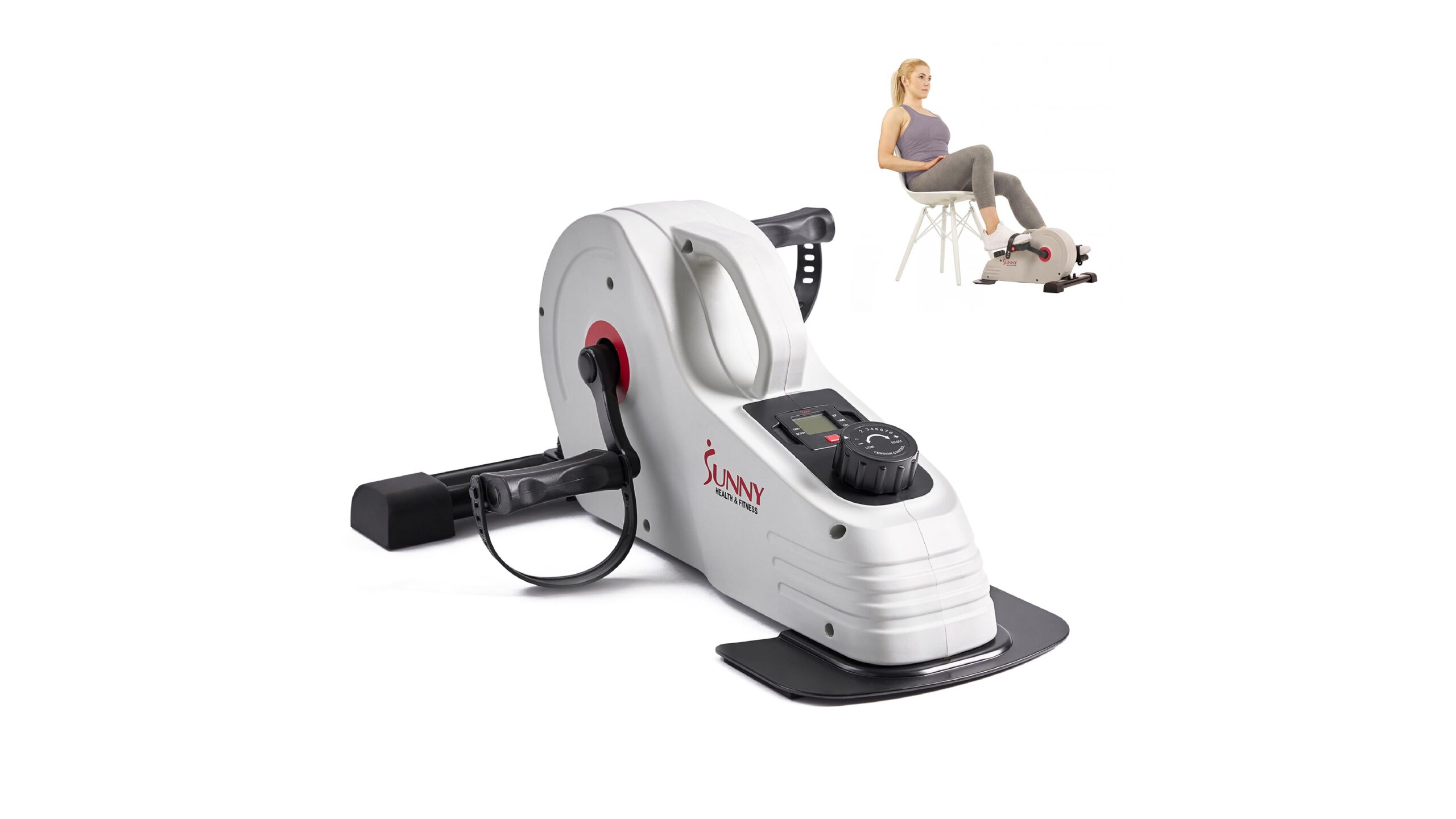 Sunny Health & Fitness smart mini bike, the under-desk cardio option that fits any home corner