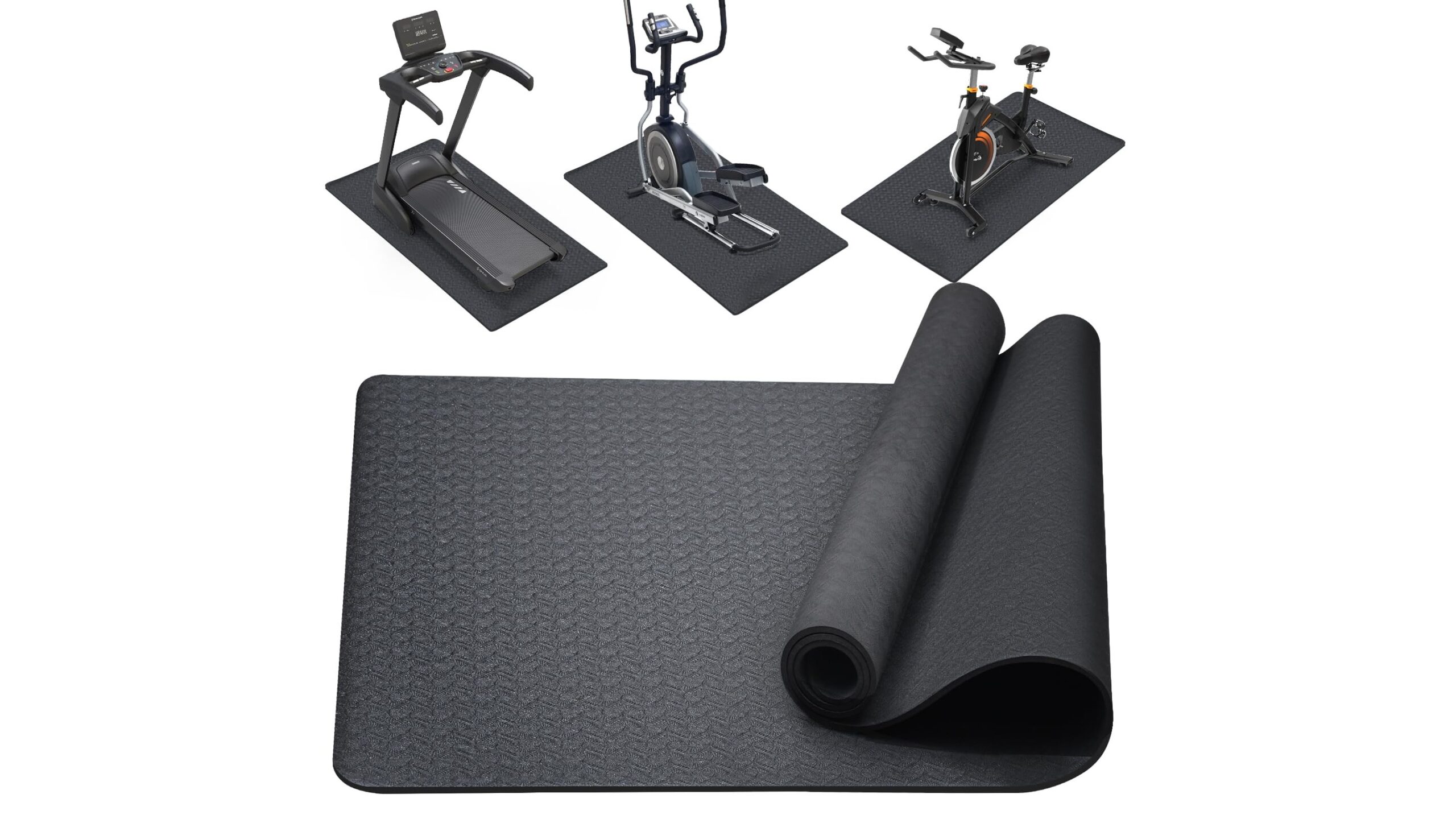 Yoanracore treadmill mat, heavy-duty floor protection for quiet home cardio and strength setups