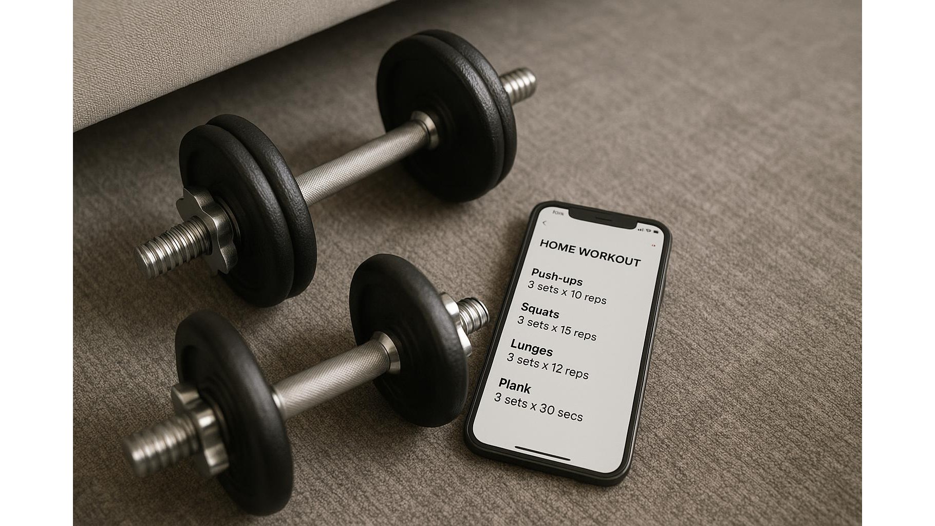 Minimalist workout tracking: how to use a single notes app as your full home training log