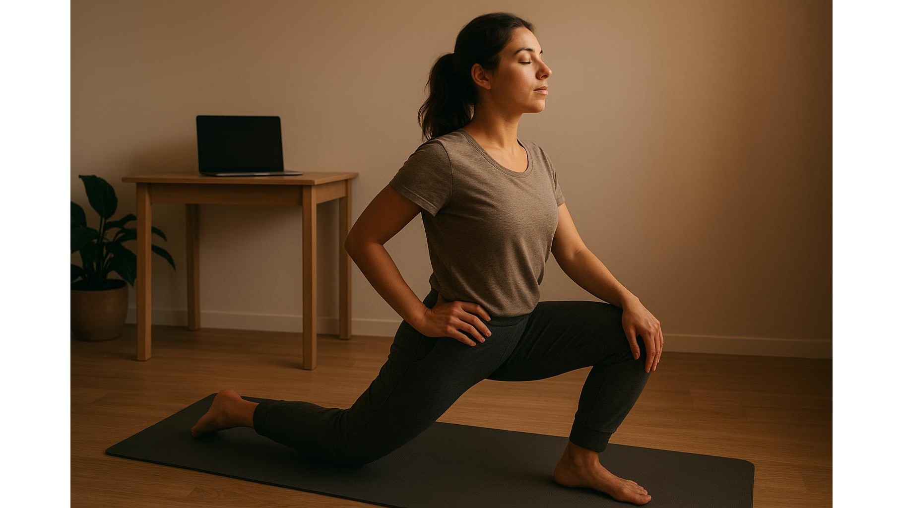 Evening stretching routine for desk workers who train at home: 15 minutes to undo a full day of sitting
