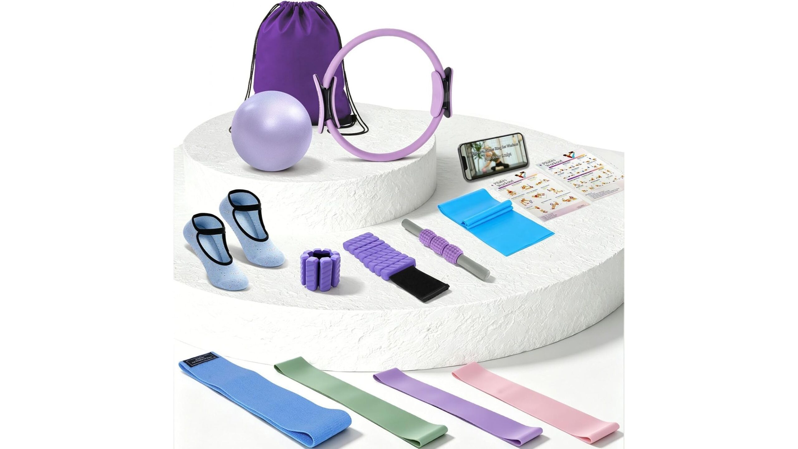 EgoNova pilates ring set, kit compatto per tonificare tutto il corpo a casa con promo Amazon