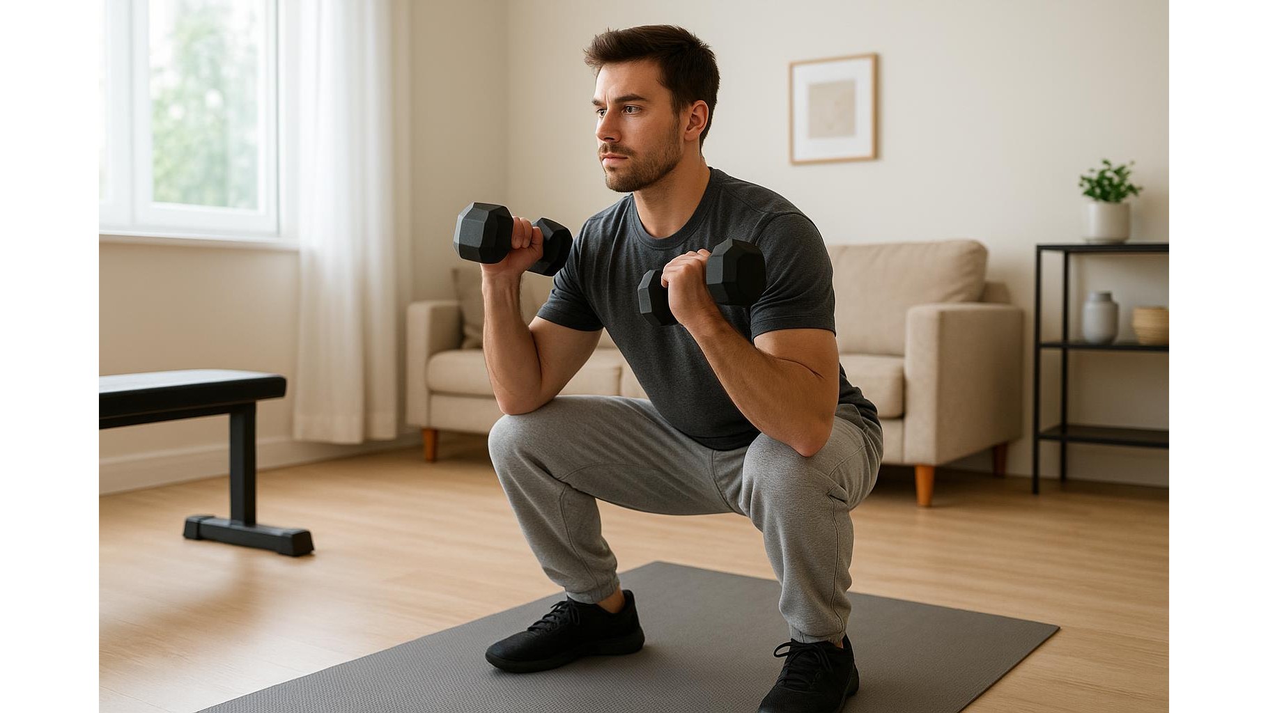 Lightweight base-layer shorts for home strength training: how to stay covered under loose joggers