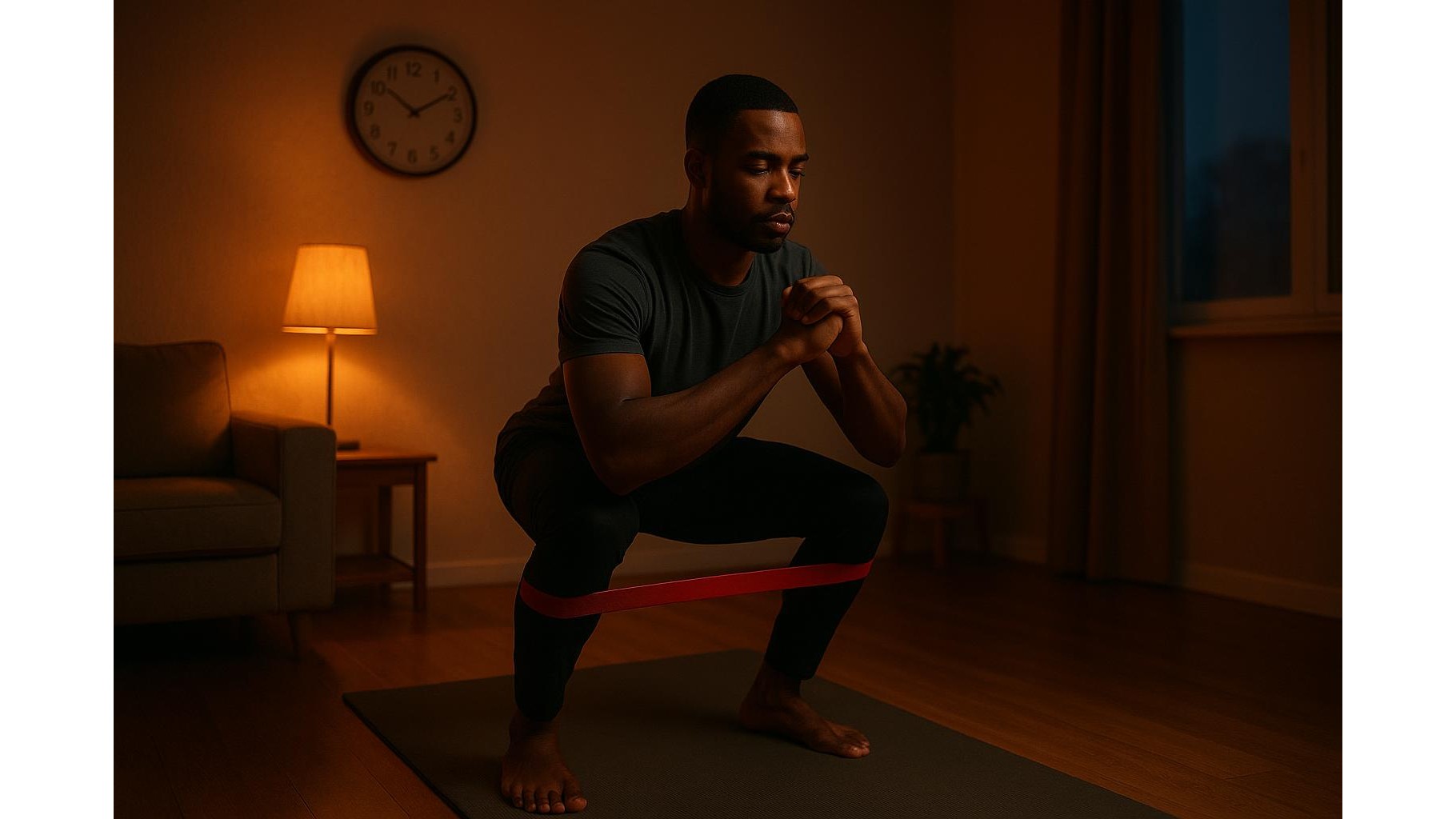 Hybrid strength and mobility home workout for night-shift workers