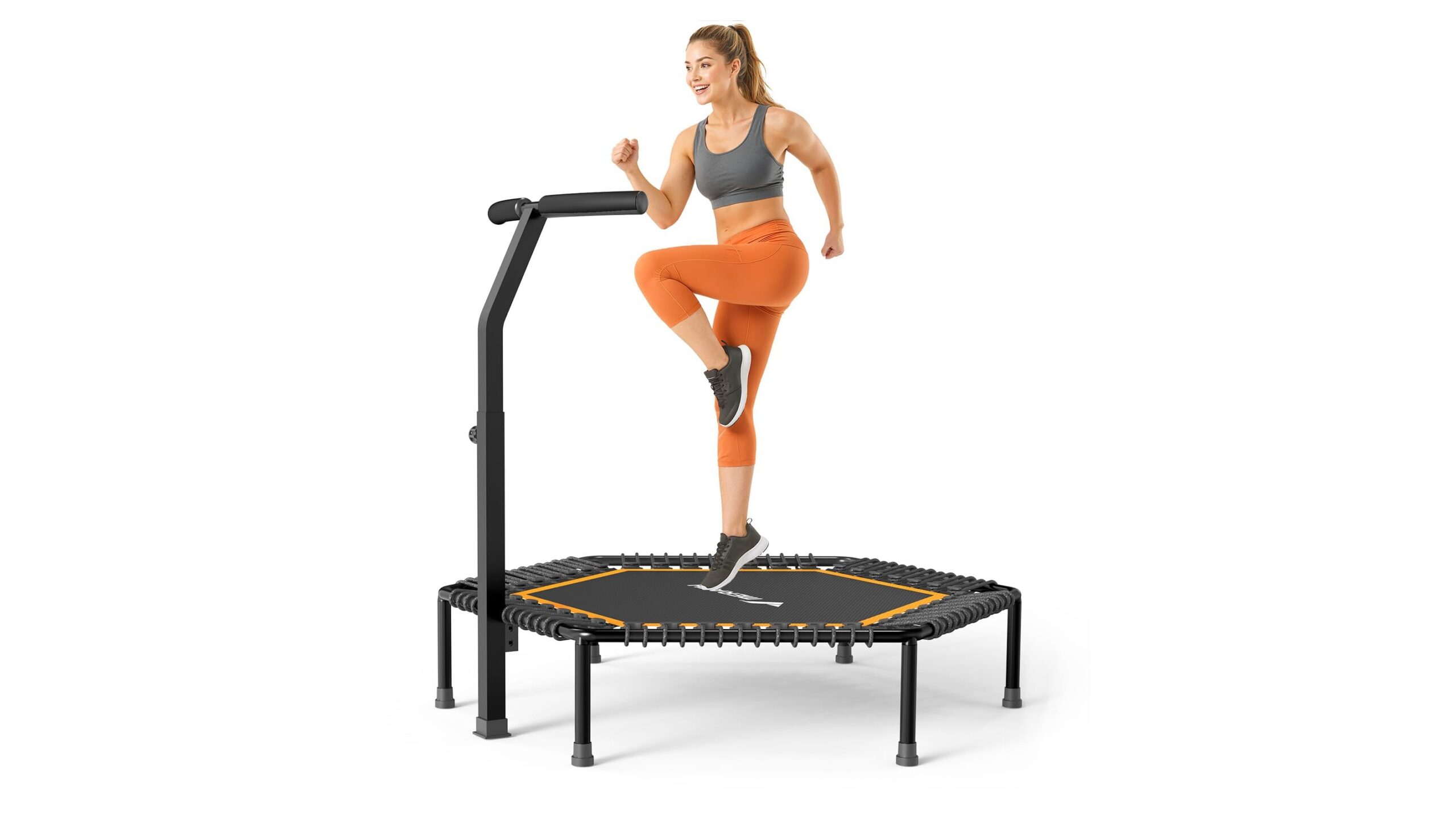 MERACH 48″ rebounder trampoline for adults, indoor cardio on Amazon at a very attractive price