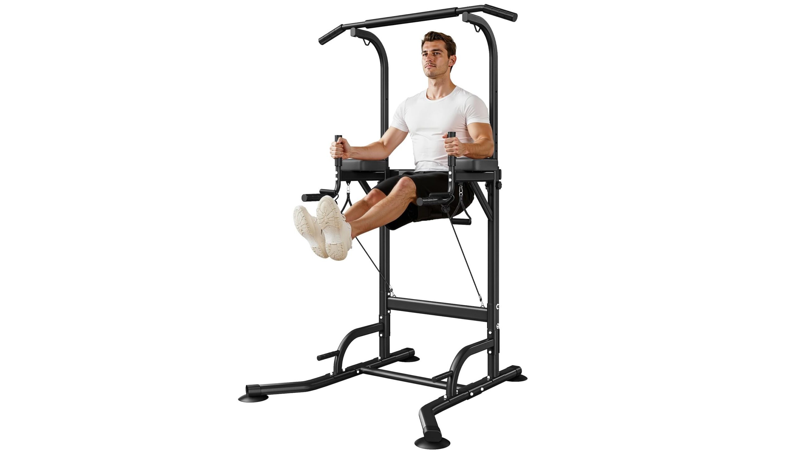 Dskeuzeew power tower, a multi-function pull-up and dip station for home gyms in promo on Amazon