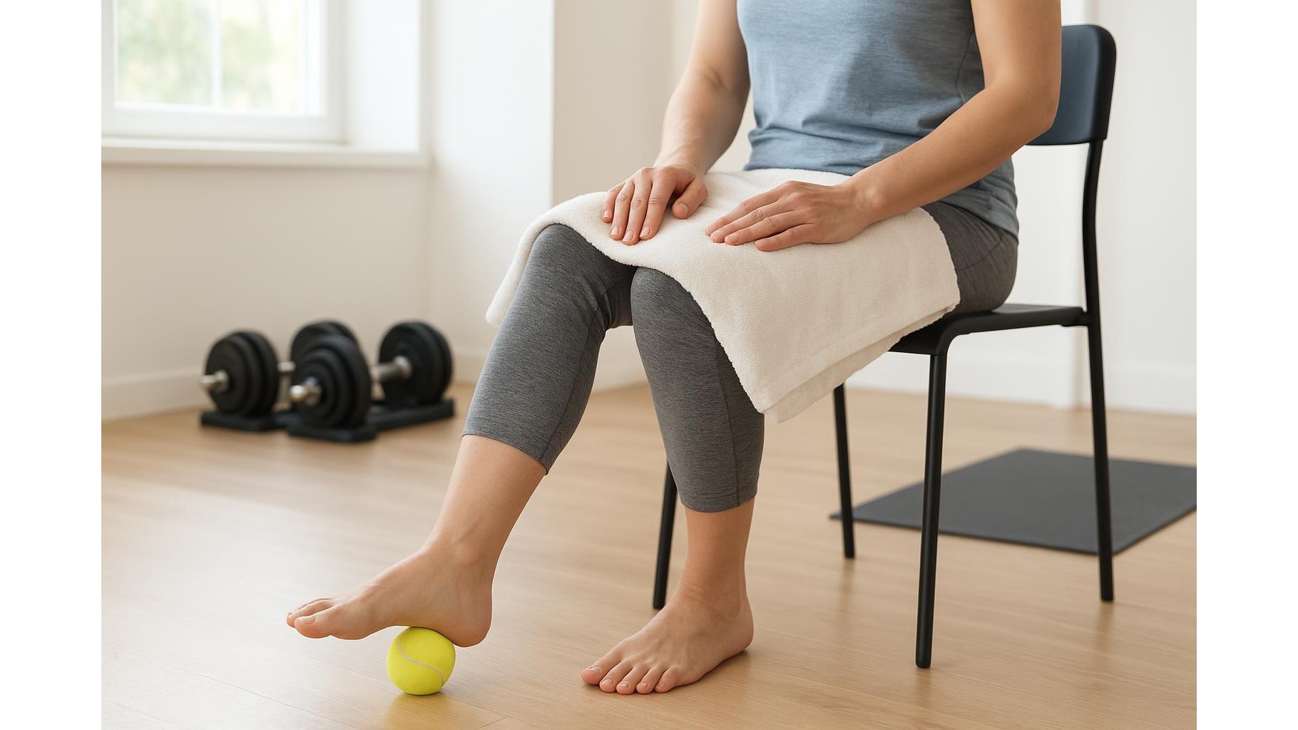 Simple self-massage routine for legs and feet after home leg days