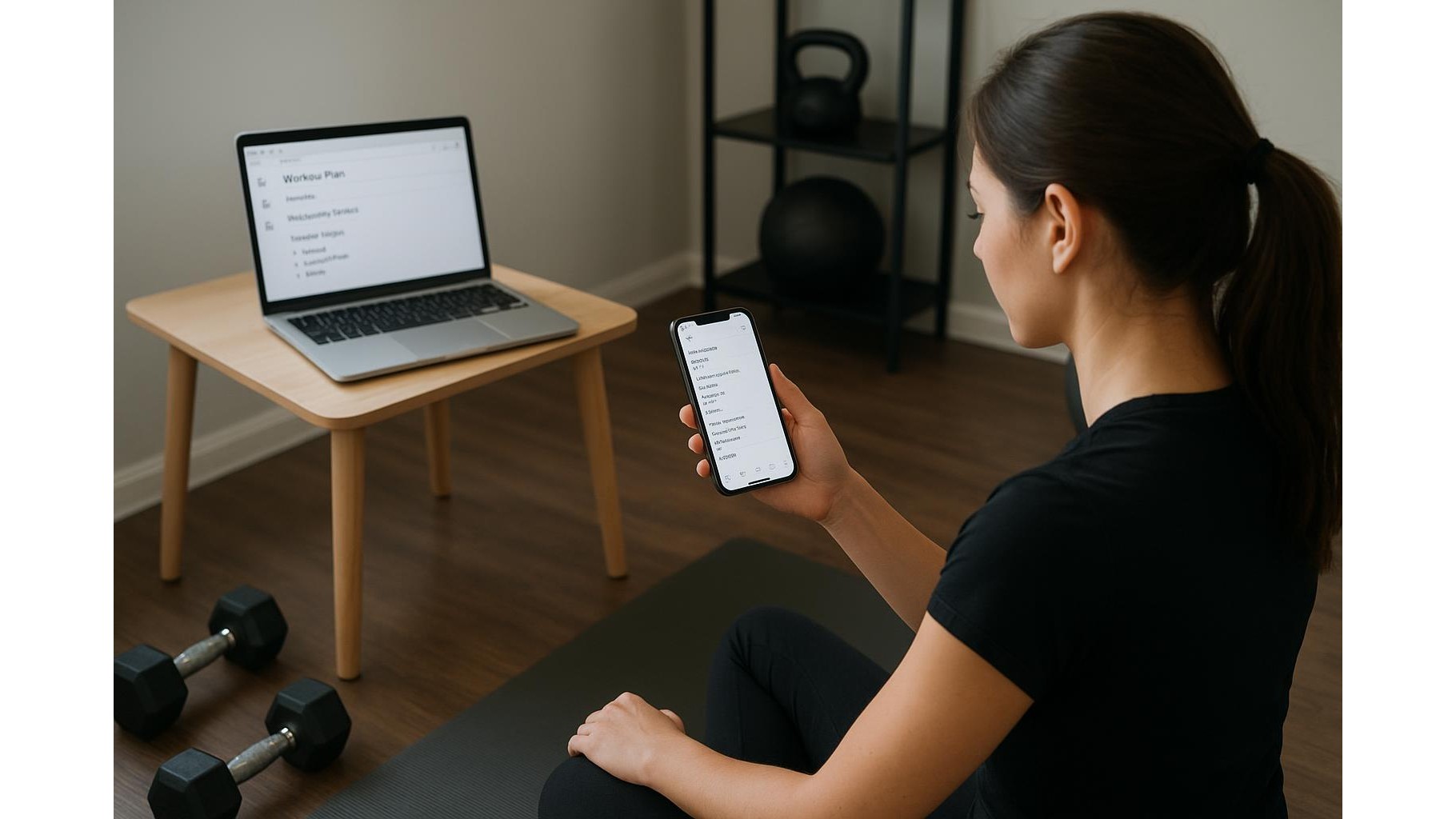 How to use a simple email draft as a universal workout log across all your home devices