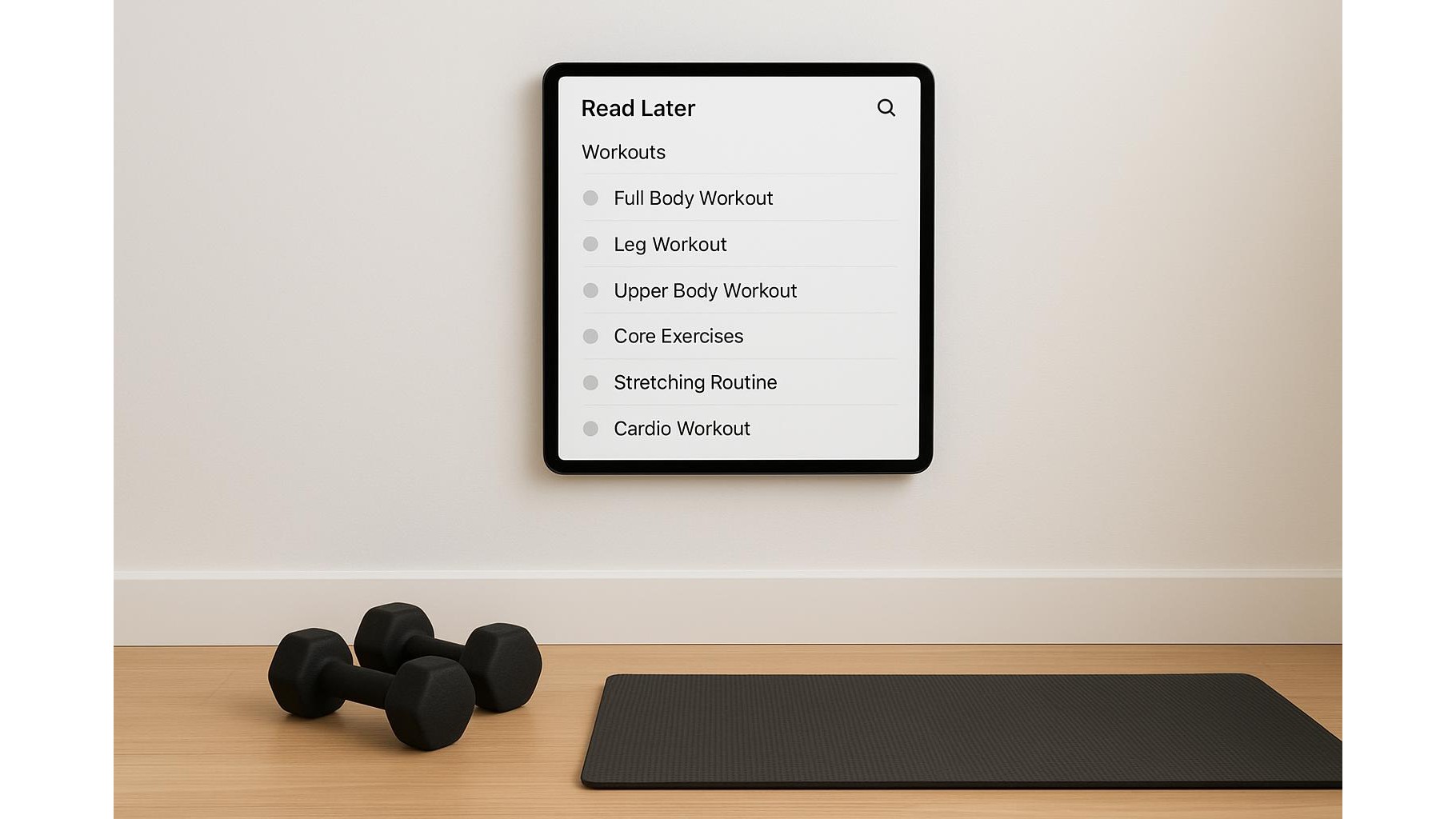 Turn read-it-later apps into a training library: organizing home workout articles you actually use