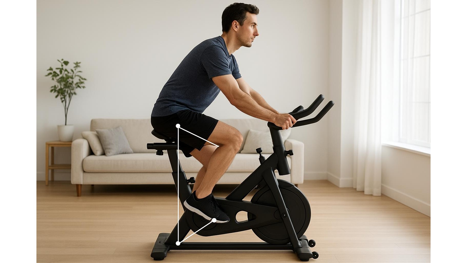 Home exercise bike fit: how to adjust saddle height and reach for stronger, pain-free rides