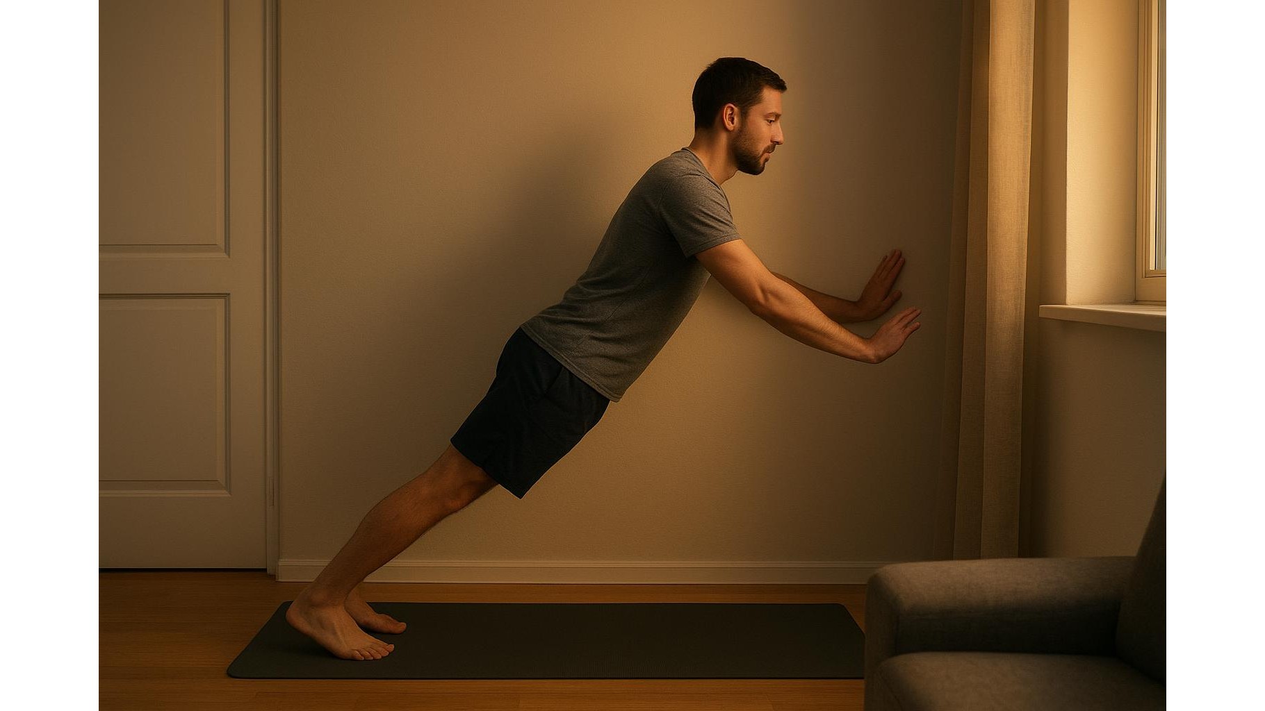 Wall and doorframe strength: 30-minute posture-focused home workout with no equipment