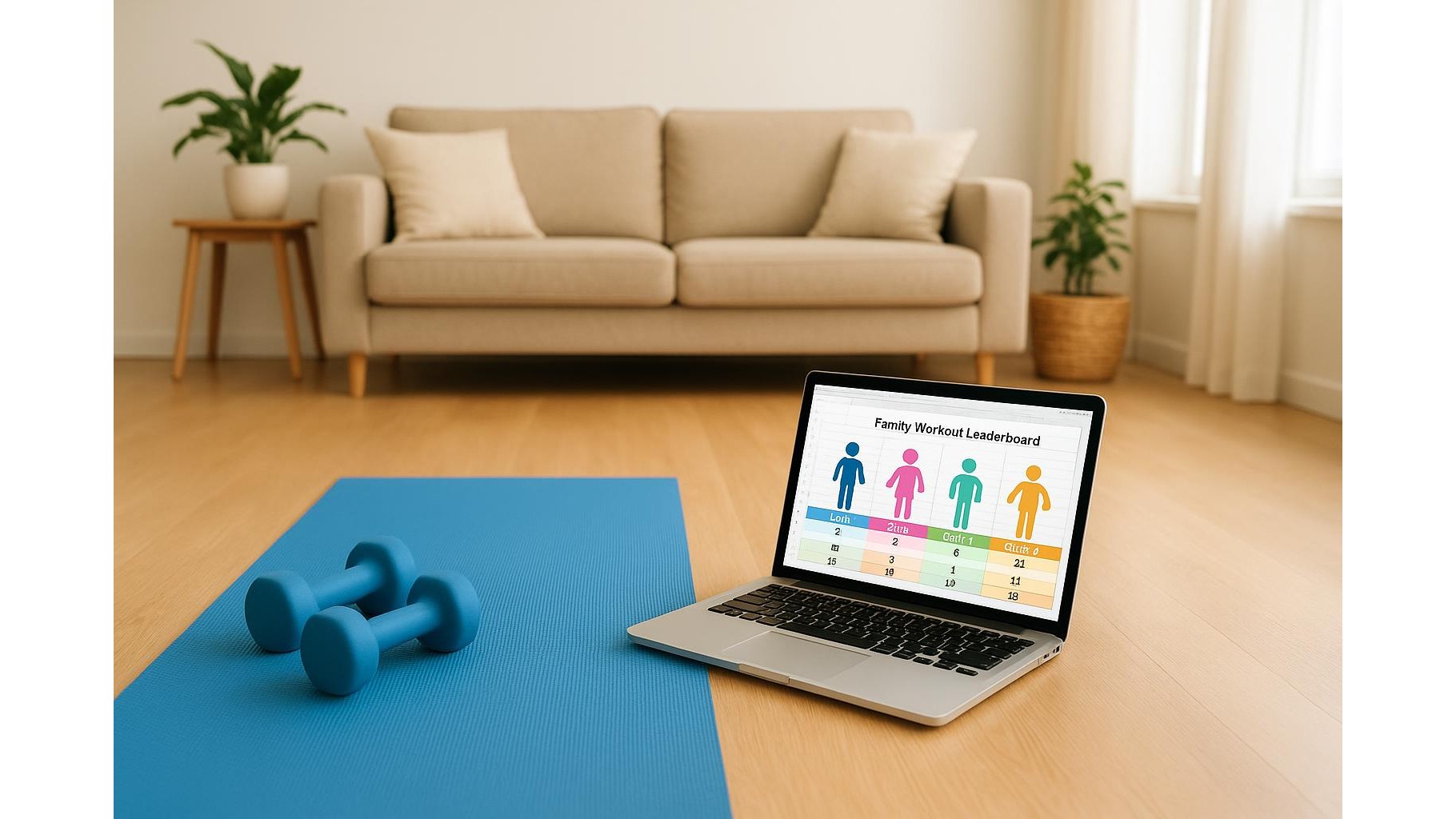 How to build a simple family workout leaderboard with free spreadsheet tools