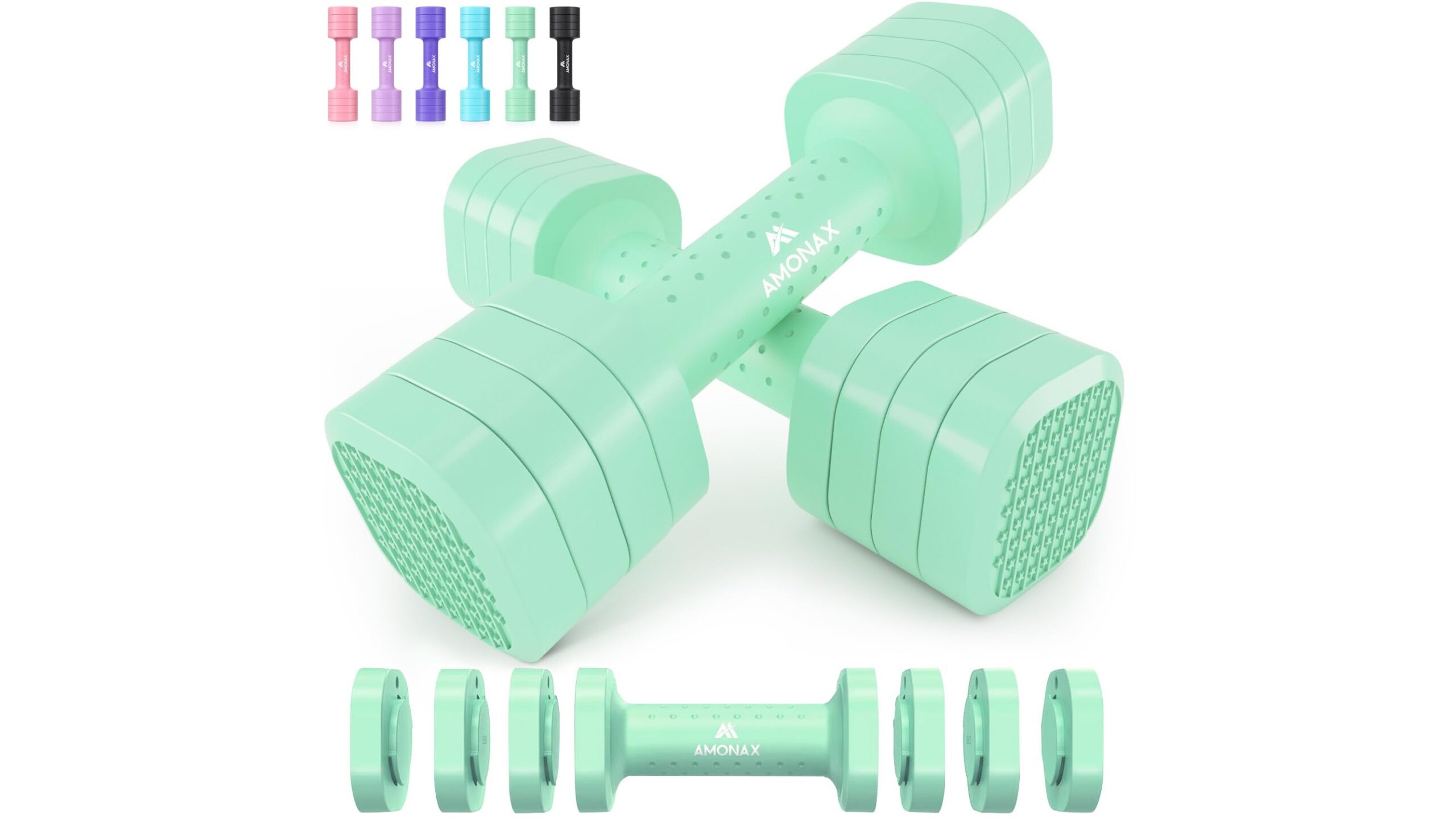 Amonax adjustable dumbbells set for women, compact home weights at a standout Amazon price